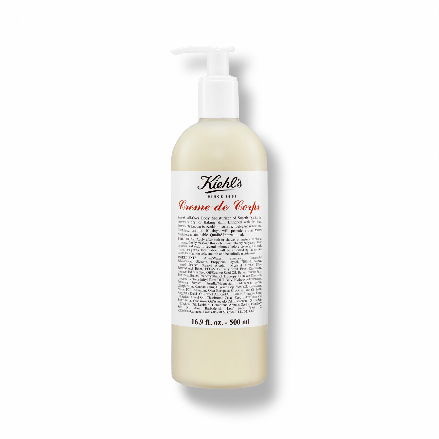 Kiehl’s Creme De Corps Hydrating Body Moisturizer 500 ml 500 ml