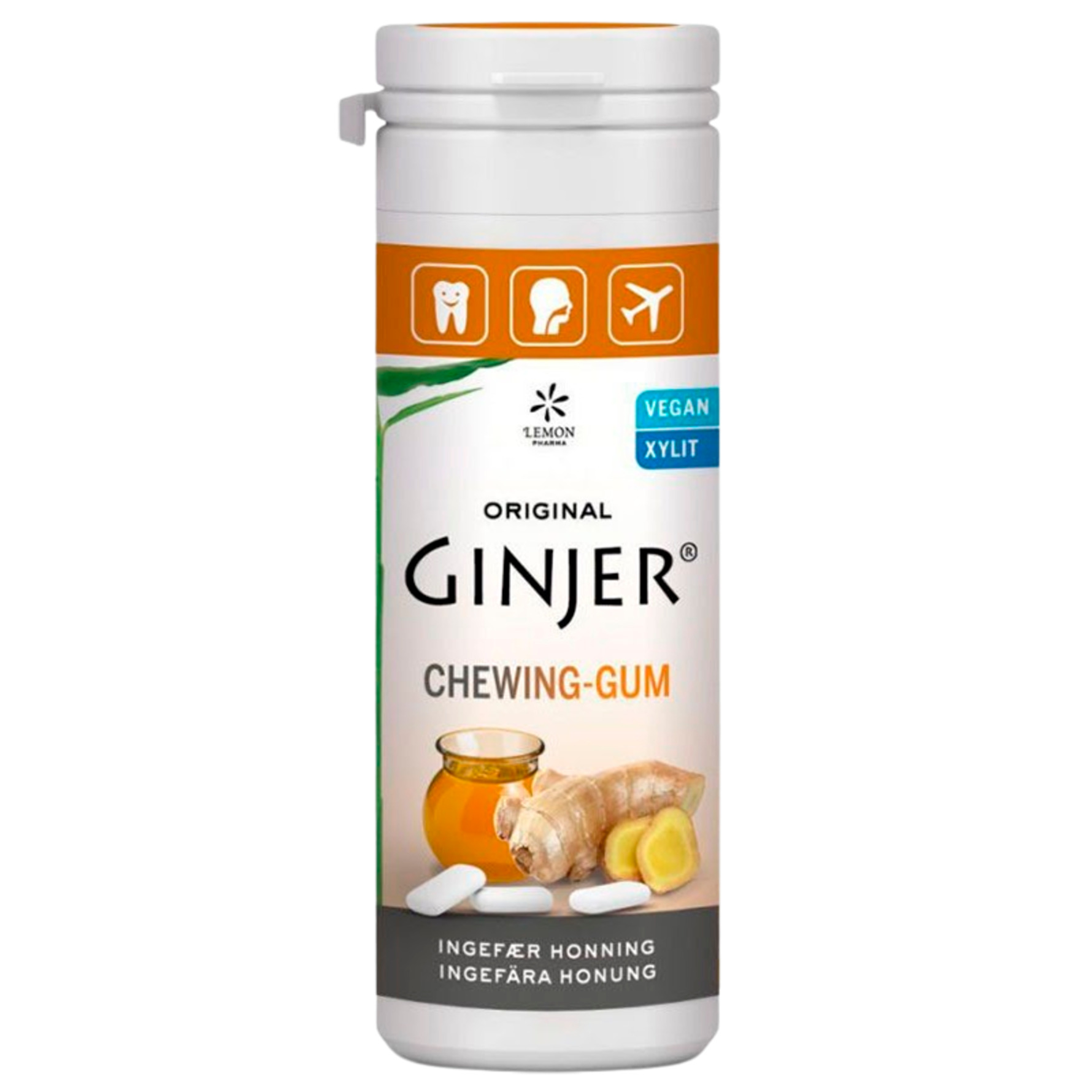 Køb GINJER® Ingefær Tyggegummi Honning, 30 g fra Lemon Pharma - Matas