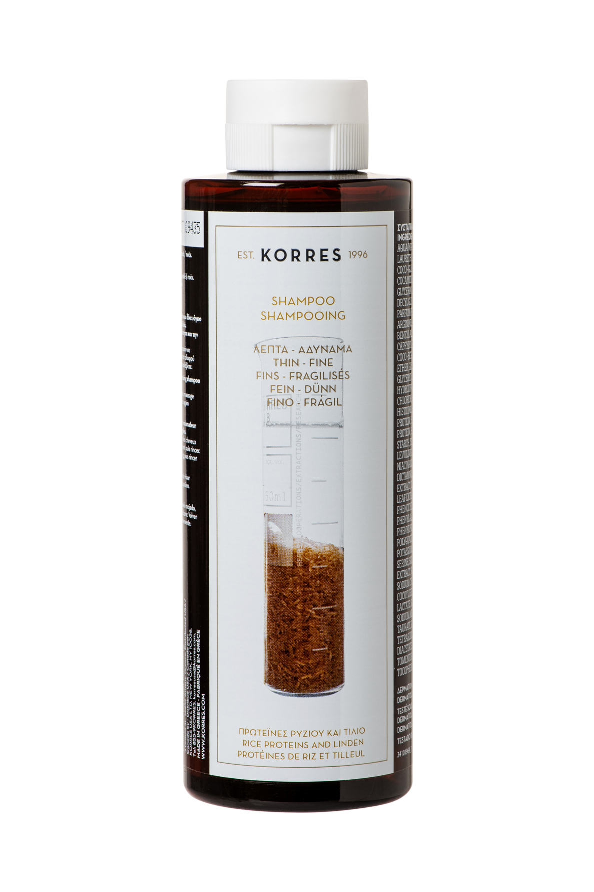 Korres Rice Proteins + Linden Shampoo For Thin / Fine Hair 250 ml 250 ml