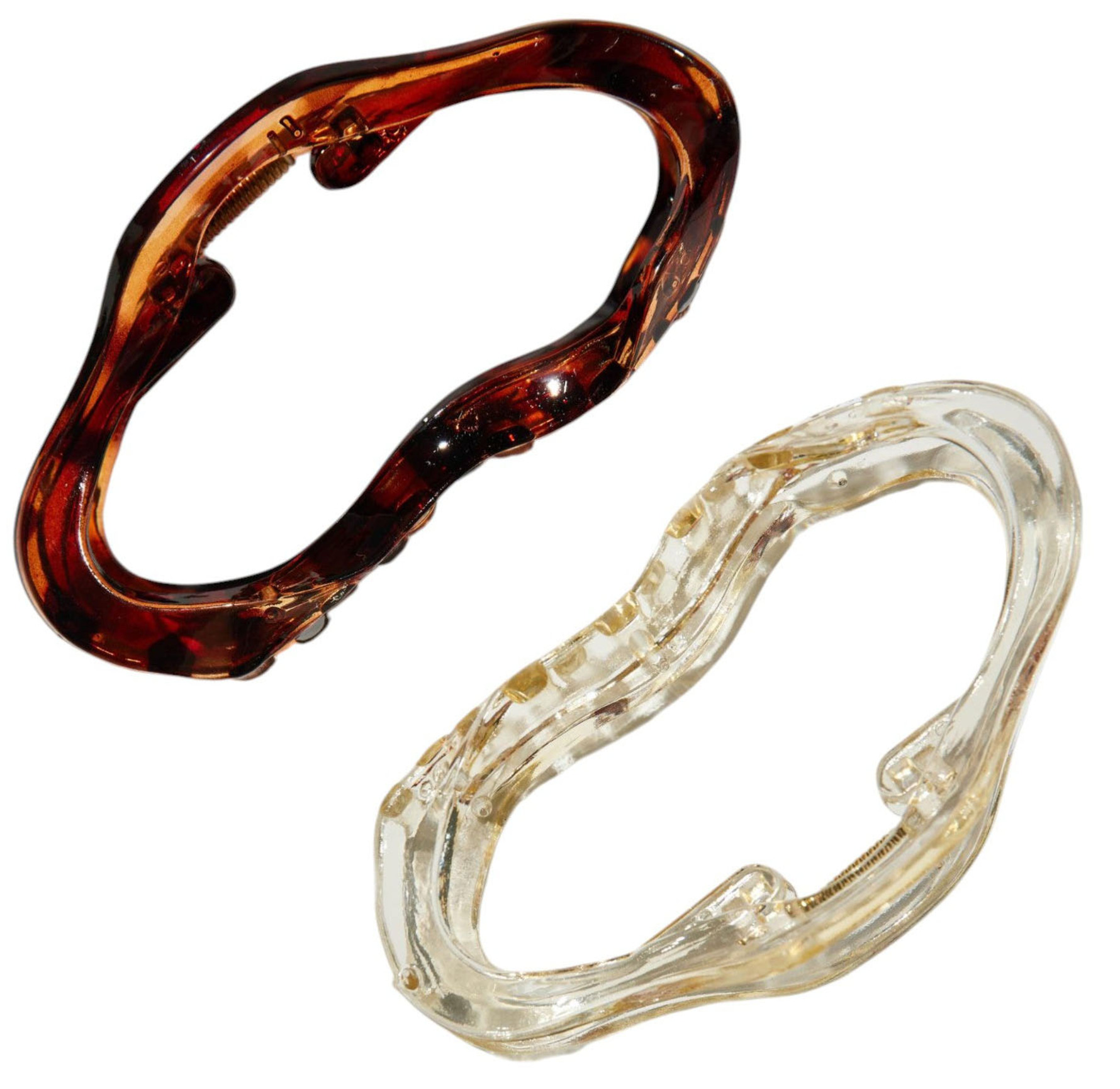 Hairlust Large Cloud Claw Hair Clip - 2 pack Clear/Amber 2 pcs Clear/Amber 2 pcs