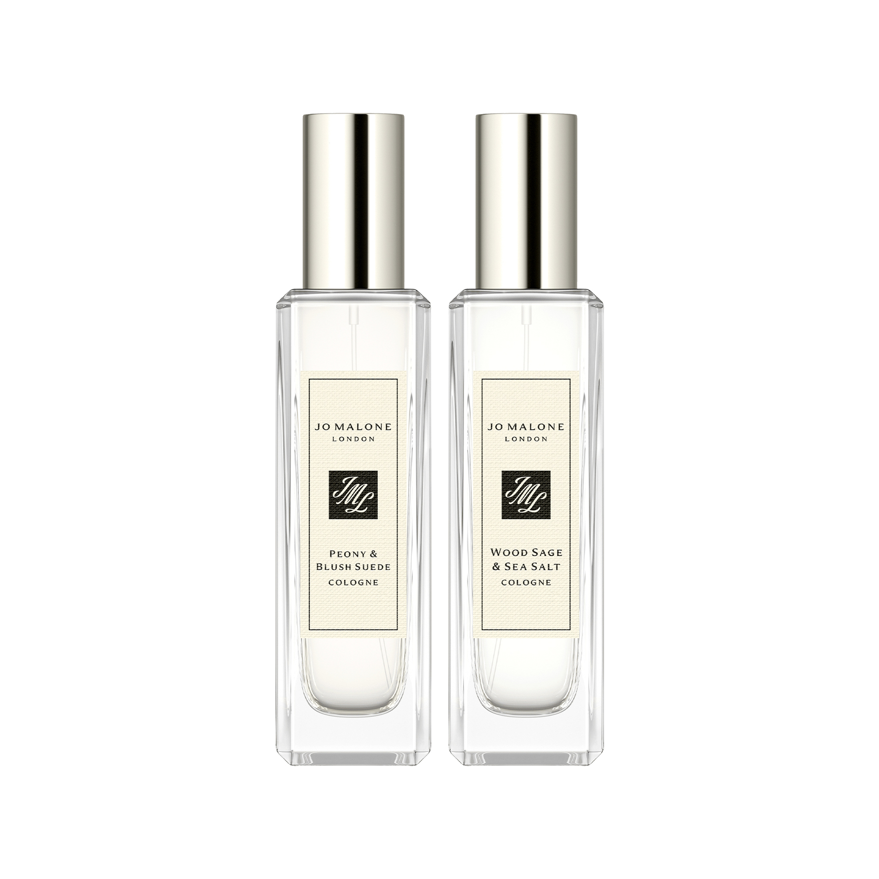 Jo Malone London Lime Basil & Mandarin + Wood Sage & Sea Salt Cologne Scent Pairing Duo. 2 x 30 ml 2 x 30 ml
