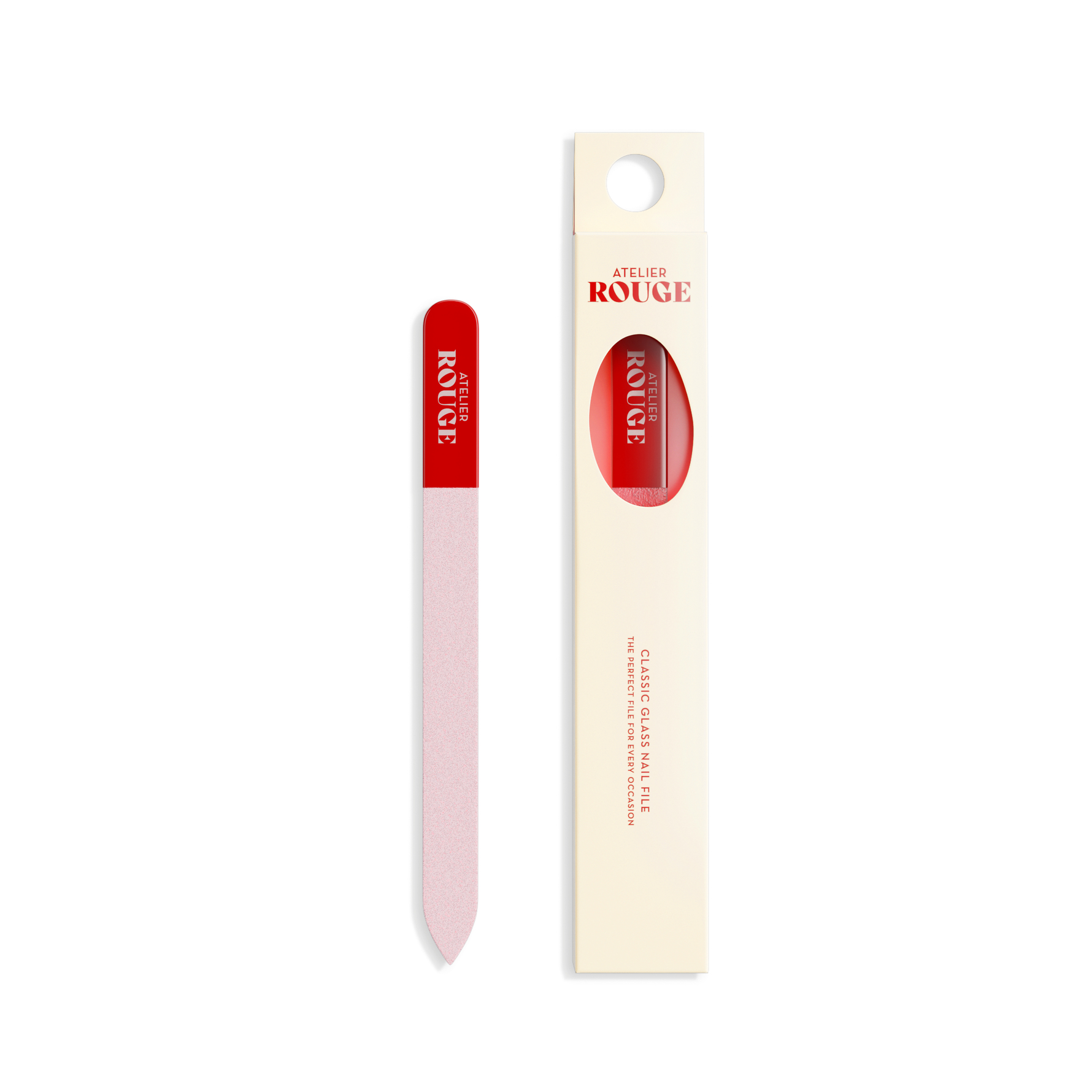 Atelier Rouge Classic Glass Nail File Red/Pink Classic Glass Nail File Red