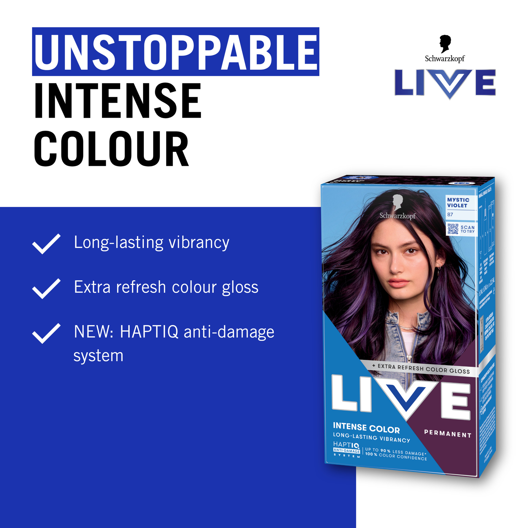 Køb LIVE Intense Color 87 Mystic Violet (W) 87 Mystic Violet fra ...