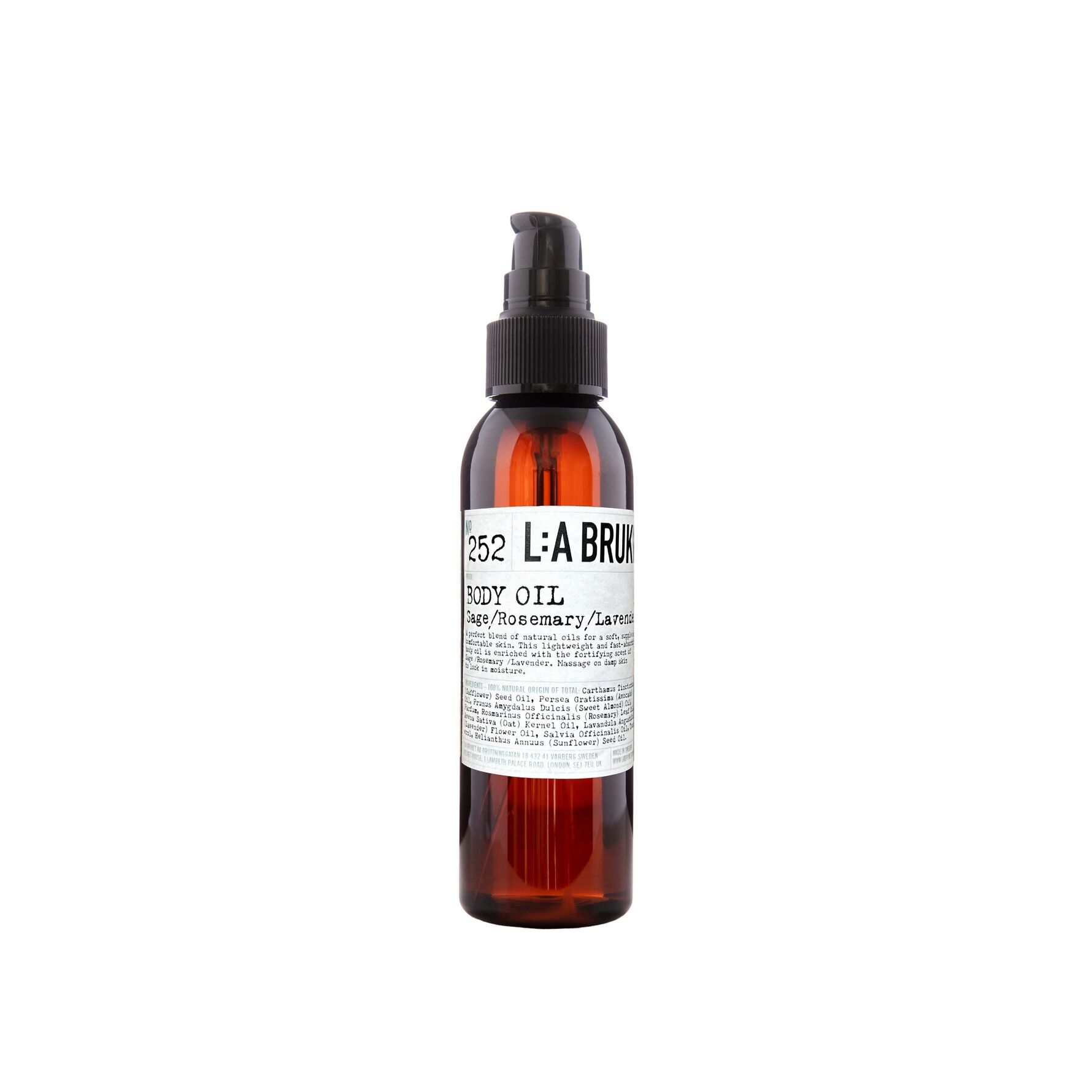 L:A BRUKET 252 Body Oil Sage/Rosemary/Lavender 120 ml 120 ml