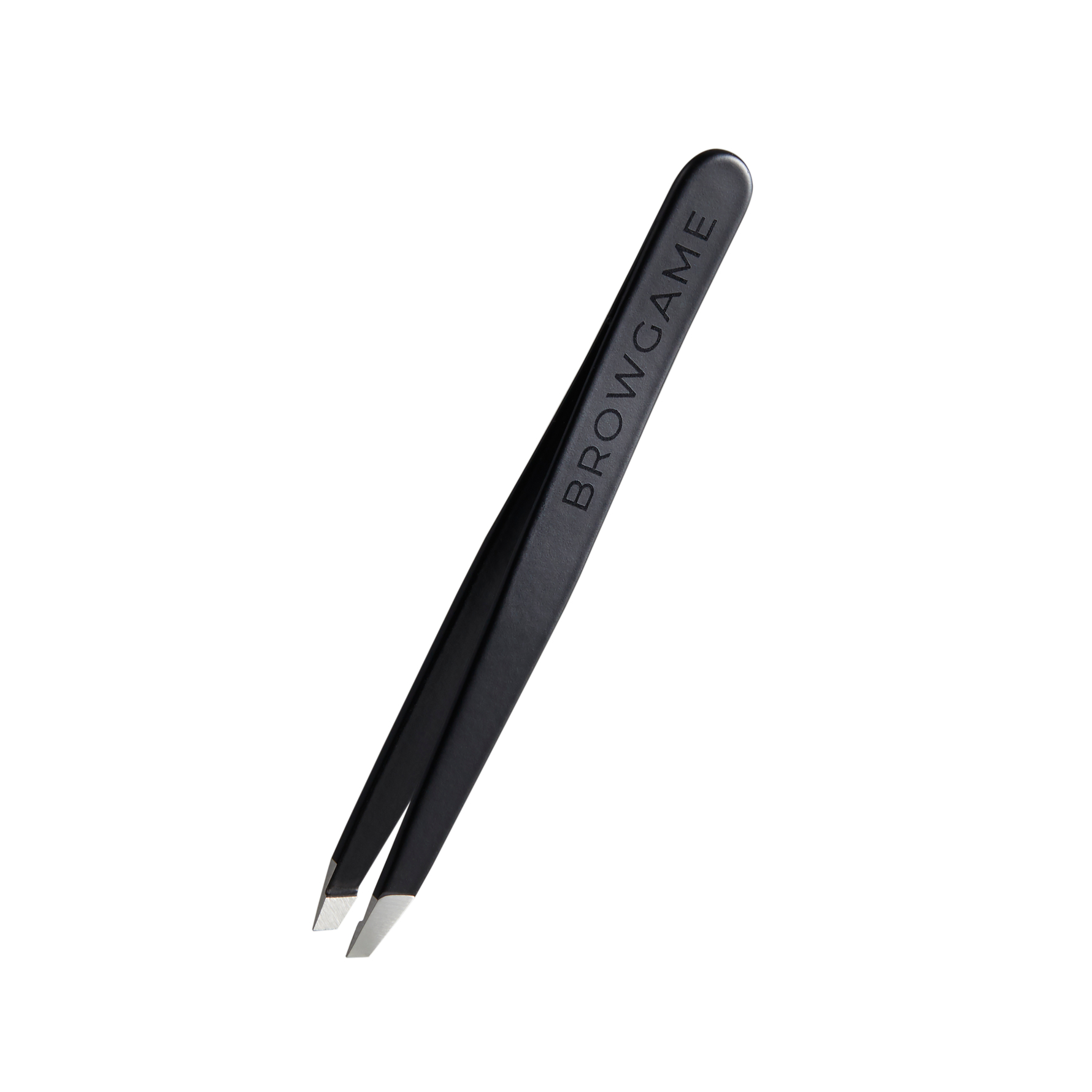 Browgame Cosmetics Browgame Cosmetics Signature Tweezer Slanted Soft Touch Black Black