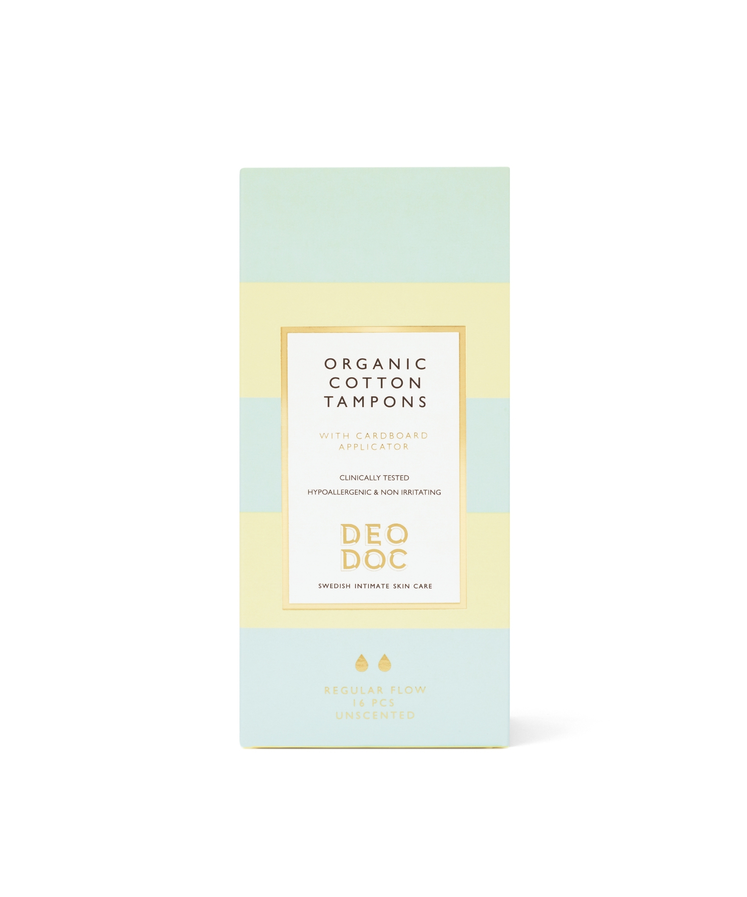 DeoDoc Organic Cotton Tampons With Applicator Regular Flow 16 pcs Regular Flow 16 pcs