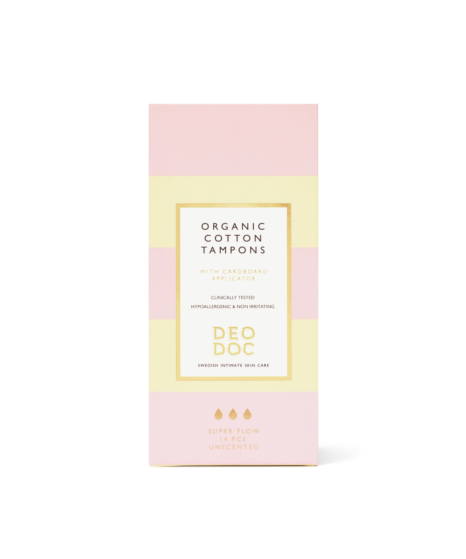 DeoDoc Organic Cotton Tampons With Applicator Super Flow 14 pcs Super Flow 14 pcs