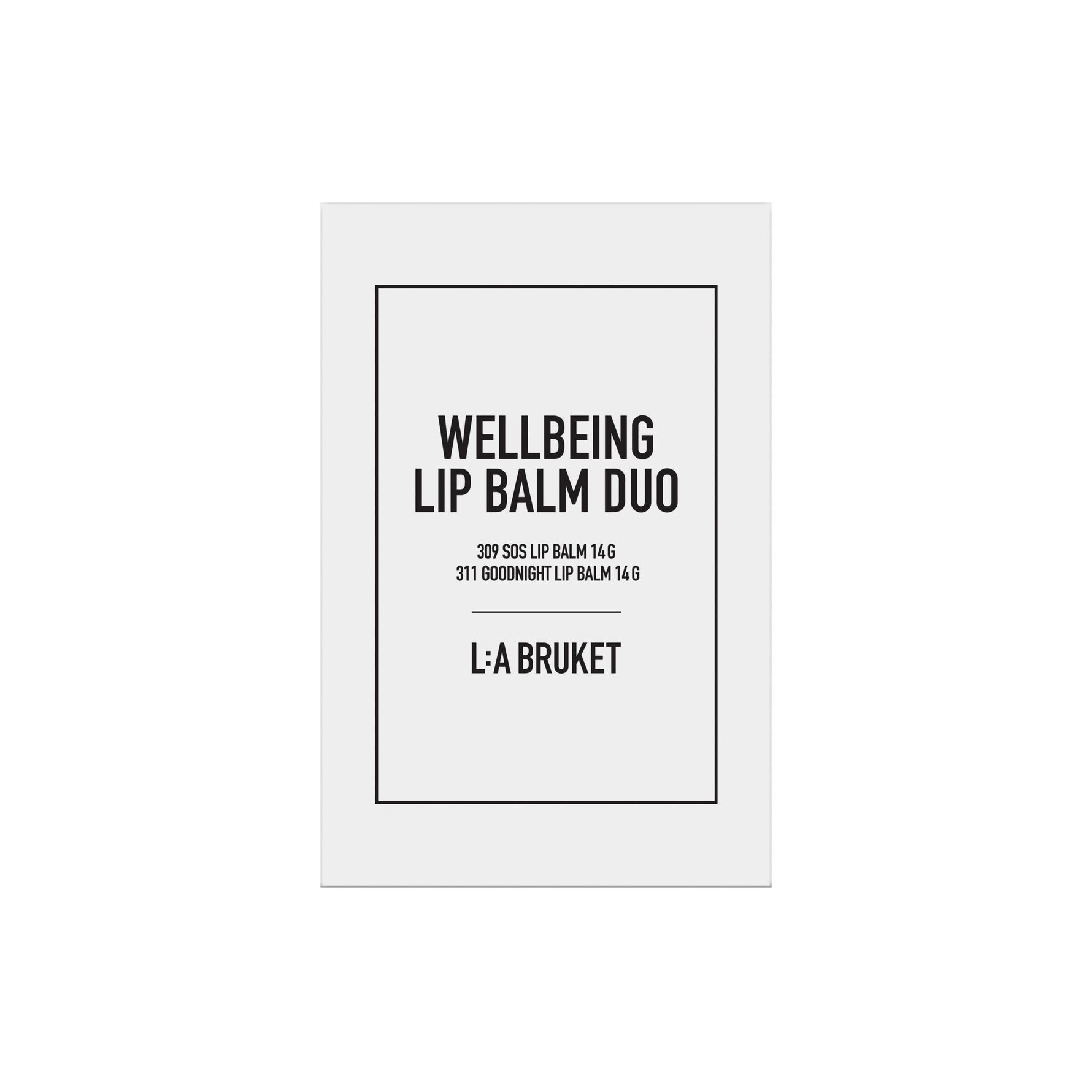 L:A BRUKET Trio Classic Night SOS 324 Wellbeing Lip Balm Duo 324 Wellbeing Lip Balm Duo