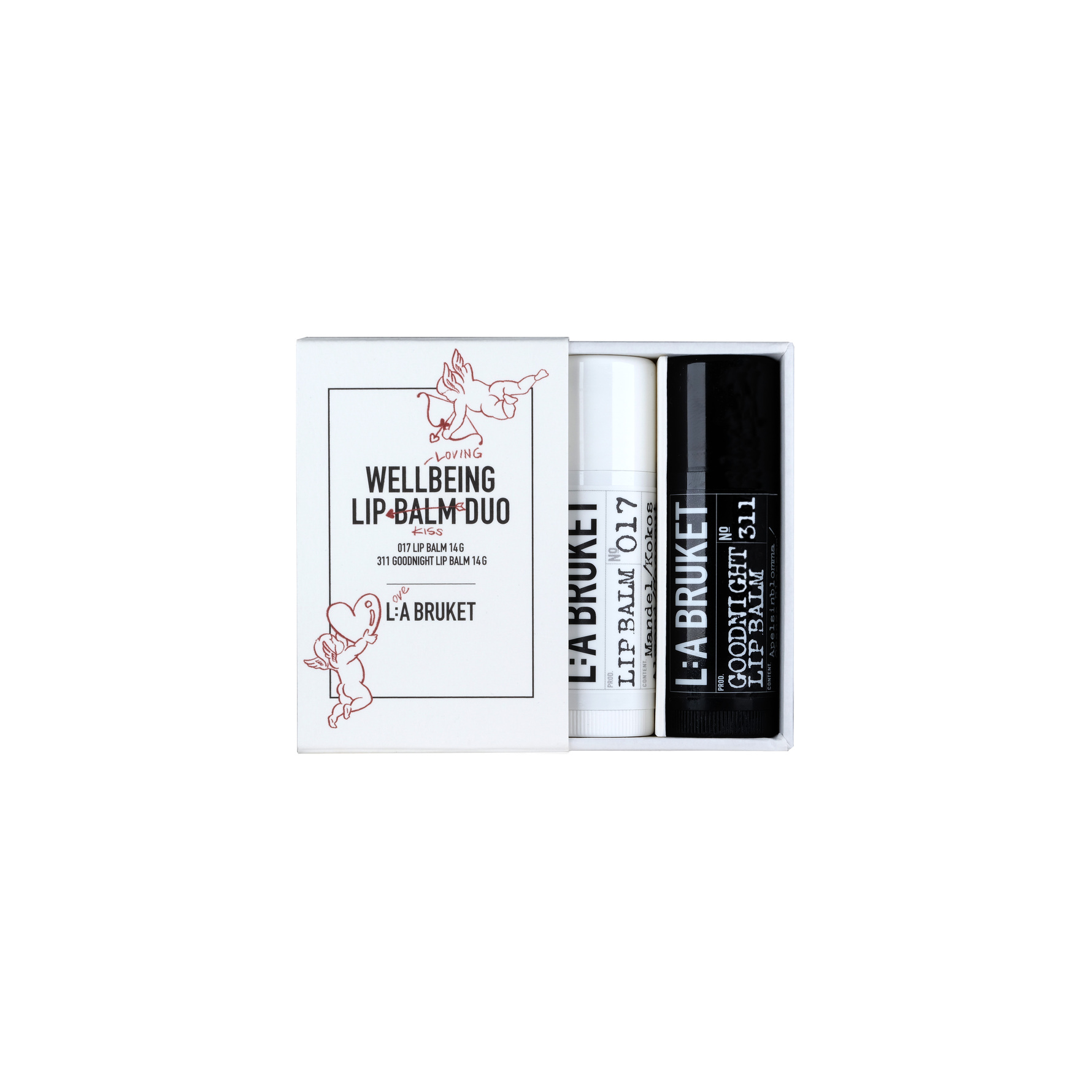 L:A BRUKET Lovers Lip Balm Duo – limited edition A Bruket Lip Balm A Bruket Lip Balm