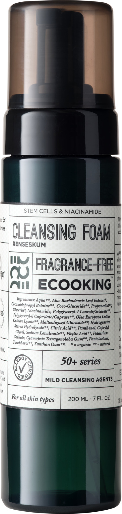 Ecooking 50+ Cleansing Foam Fragrance Free 200 ml 200 ml