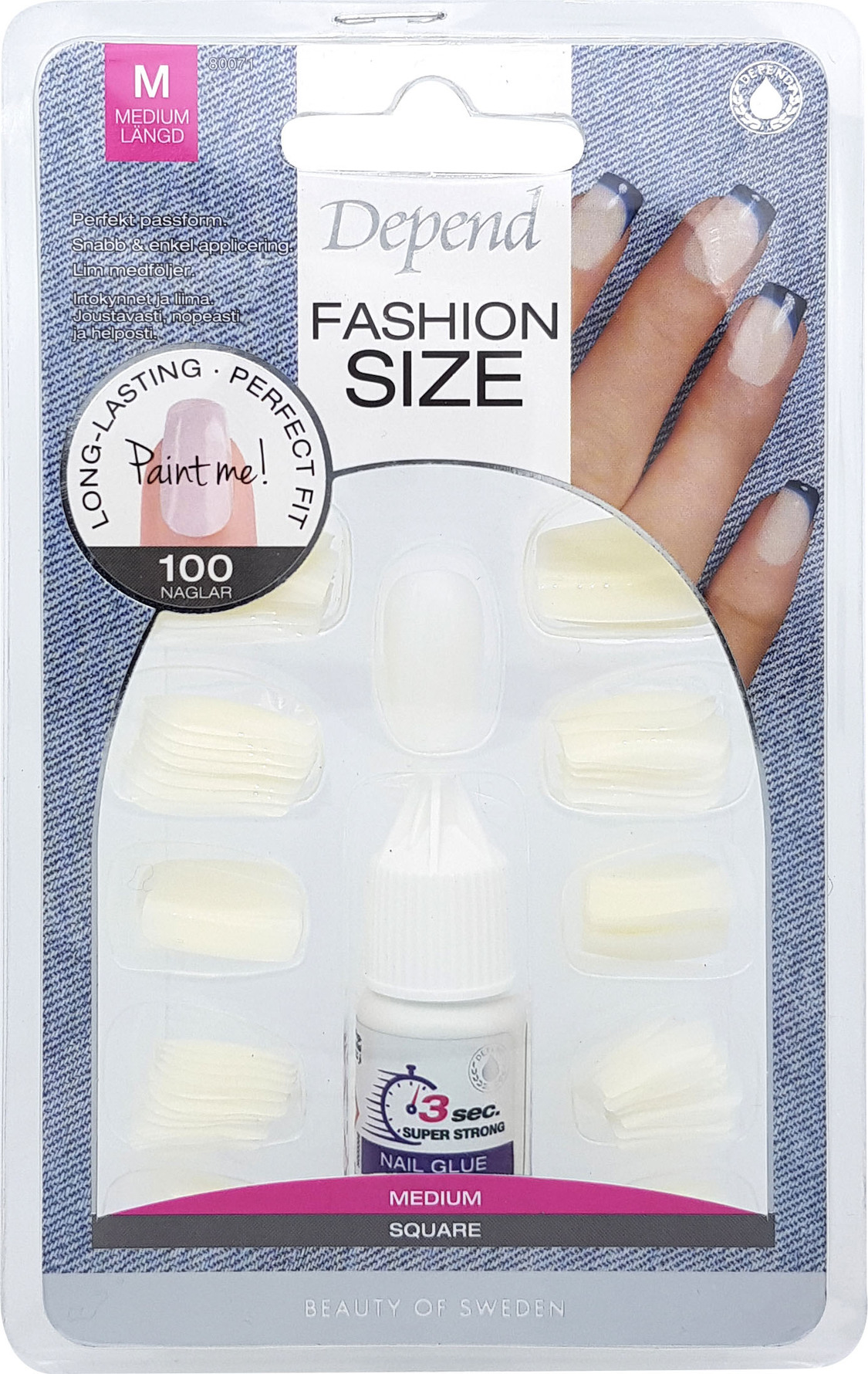 Depend Fashion Size 100-pack Fashion Size 100-pack Medium Square