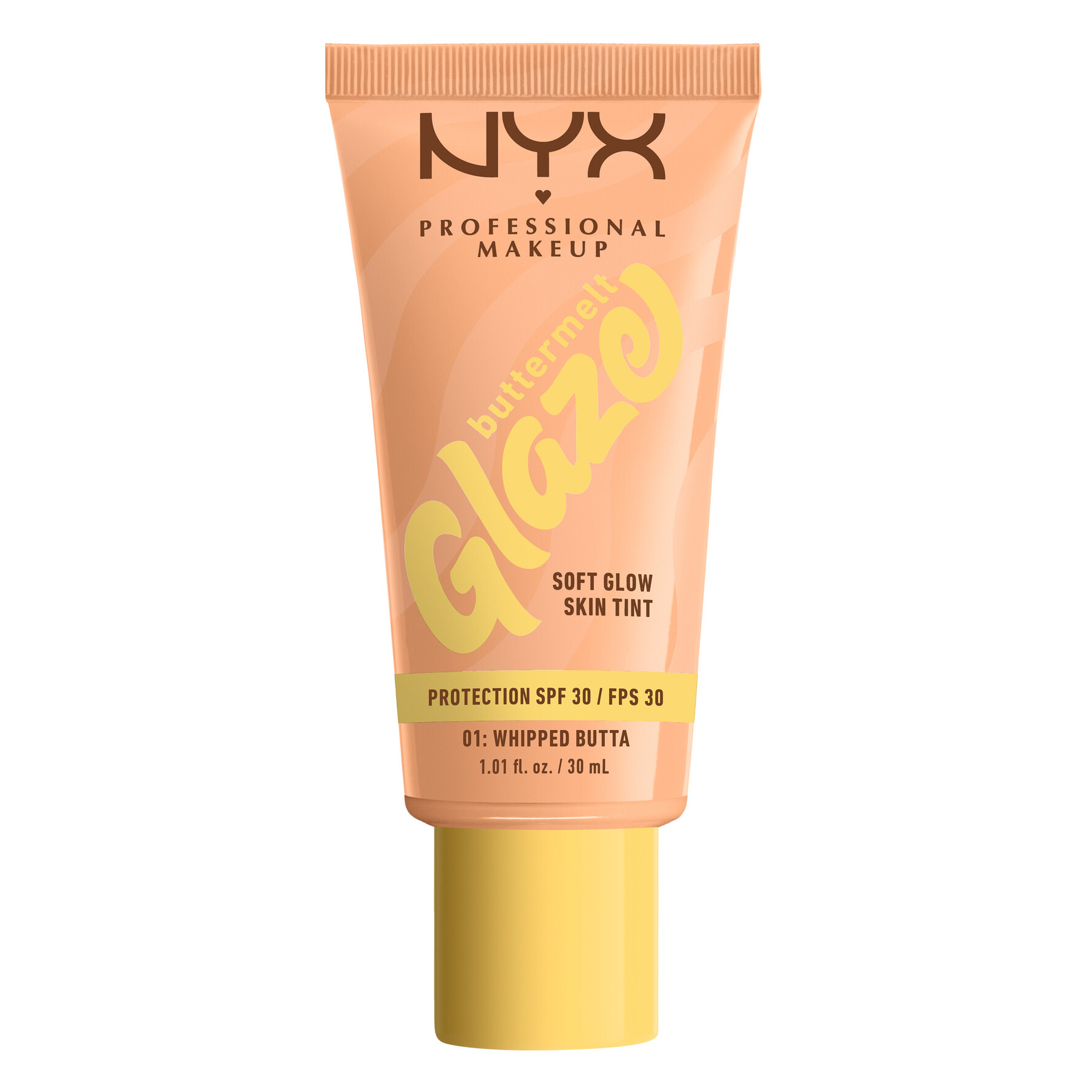 NYX PROFESSIONAL MAKEUP Buttermelt Glaze Soft Glow Skin Tint SPF30 01 Whipped Butta 01 Whipped Butta