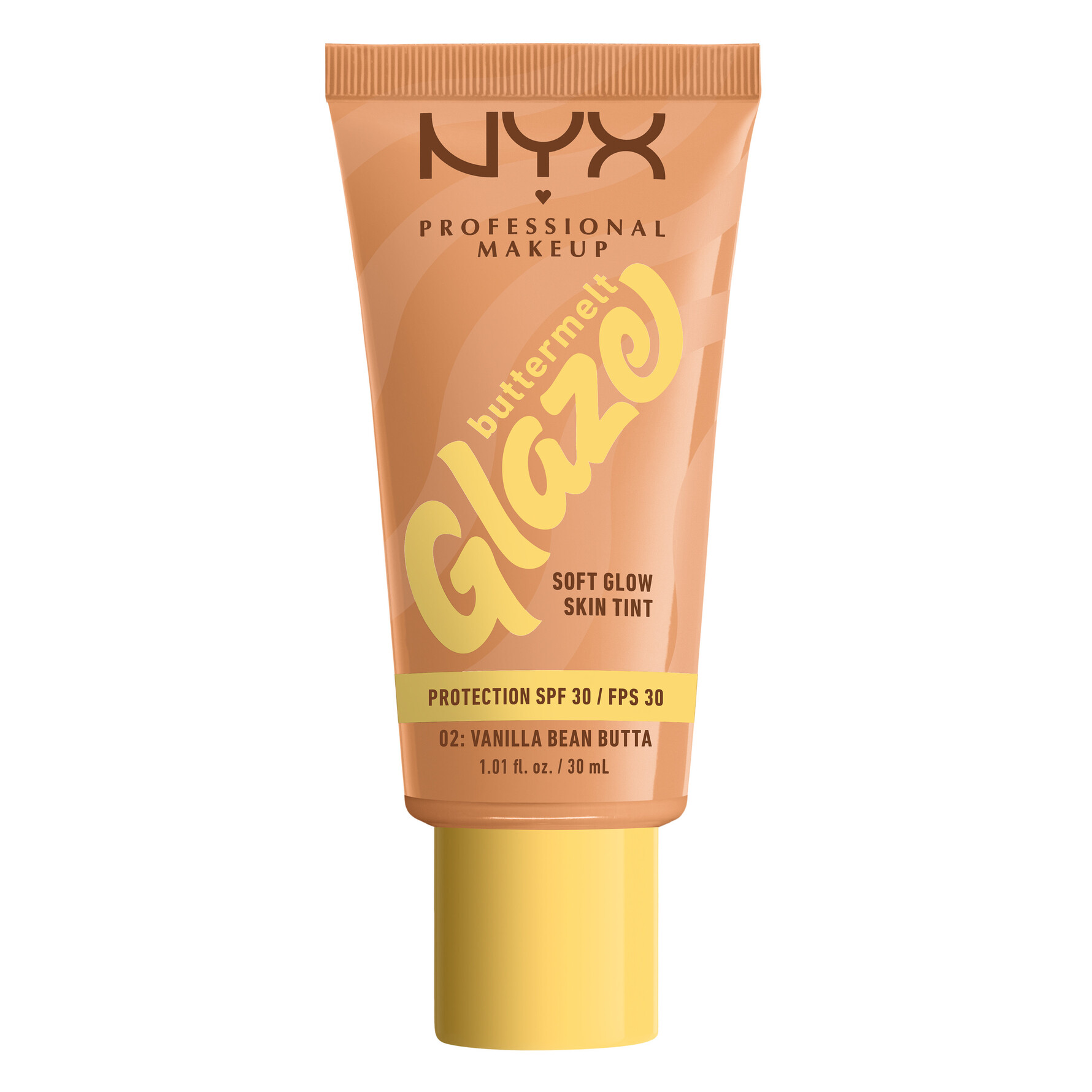 NYX PROFESSIONAL MAKEUP NYX PROFESSIONAL MAKEUP Buttermelt Glaze Soft Glow Skin Tint SPF30 02 Vanilla Bean Butta 02 Vanilla Bean Butta