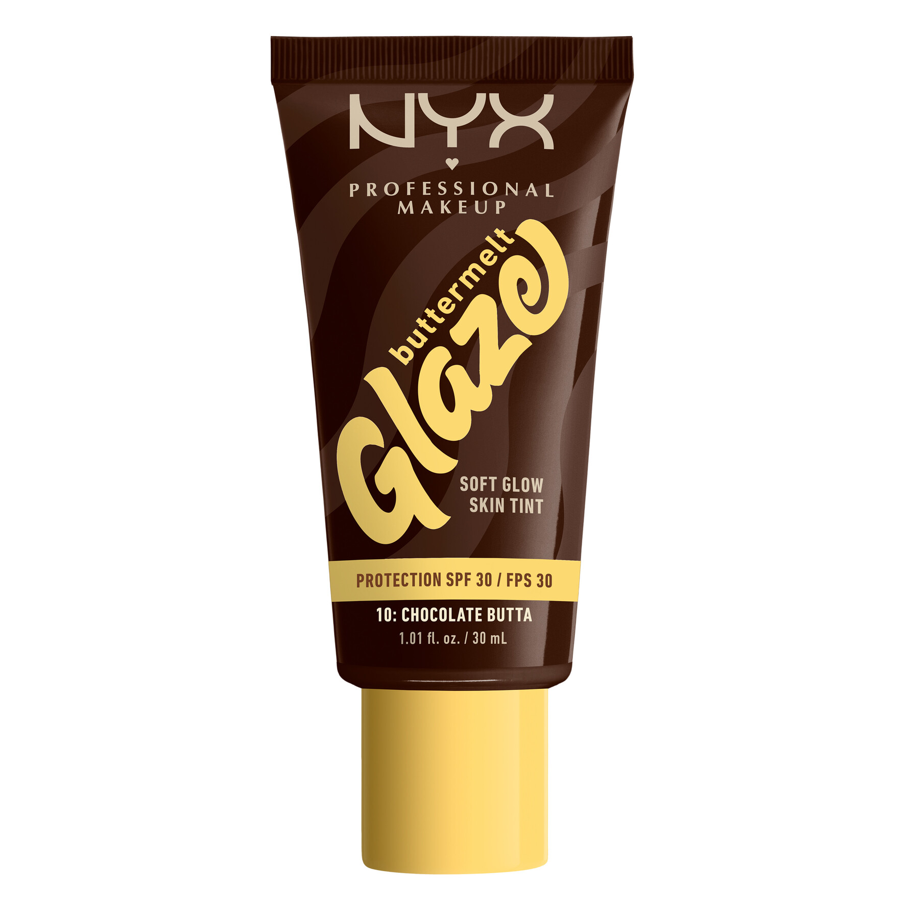 NYX PROFESSIONAL MAKEUP NYX PROFESSIONAL MAKEUP Buttermelt Glaze Soft Glow Skin Tint SPF30 10 Chocolate Butta 10 Chocolate Butta