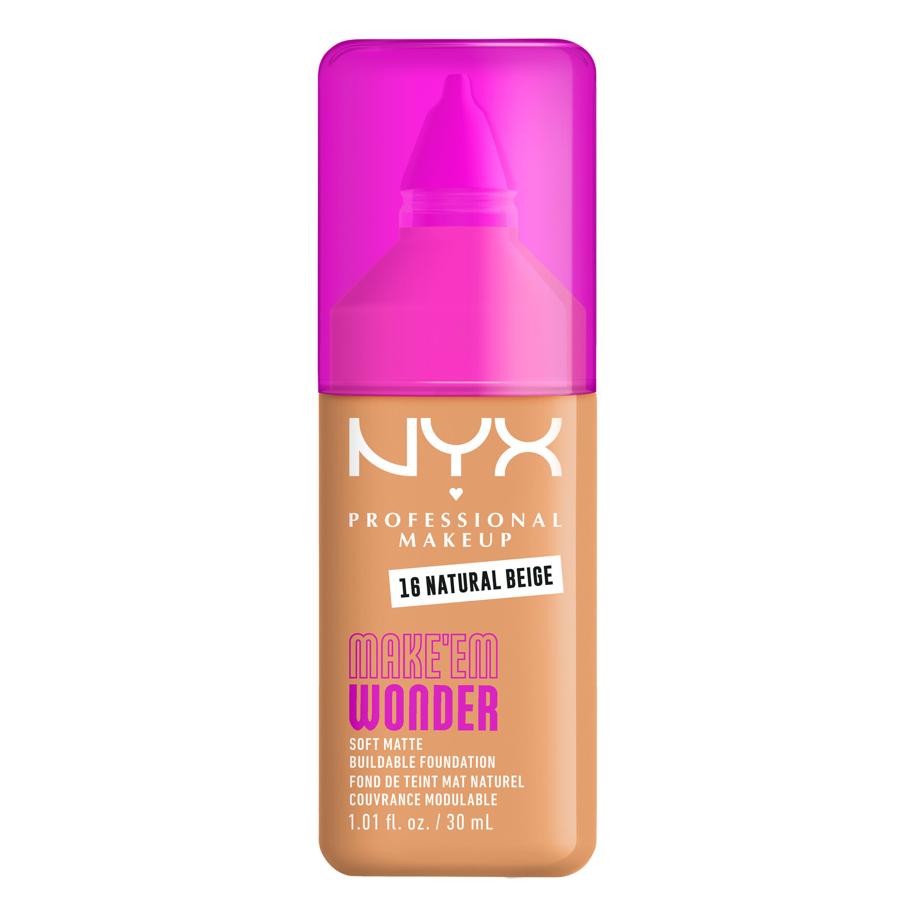 NYX PROFESSIONAL MAKEUP Make Em Wonder Foundation 16 Natural Beige 16 Natural
