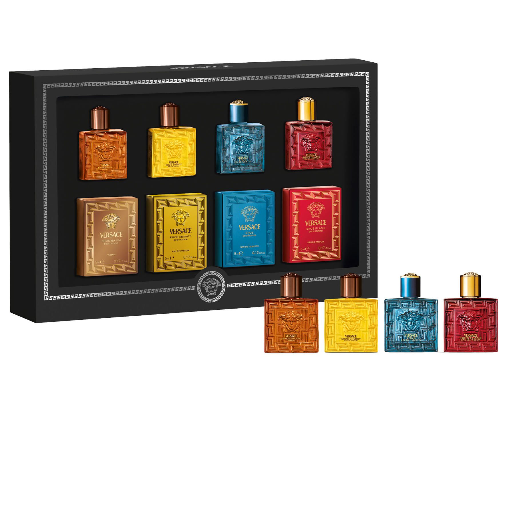 Versace Pour Homme Eros Miniature Gift Box Versace Pour Homme Eros Miniature 4x5 ml Gift Box Versace Pour Homme Eros Miniature 4x5 ml Gift Box