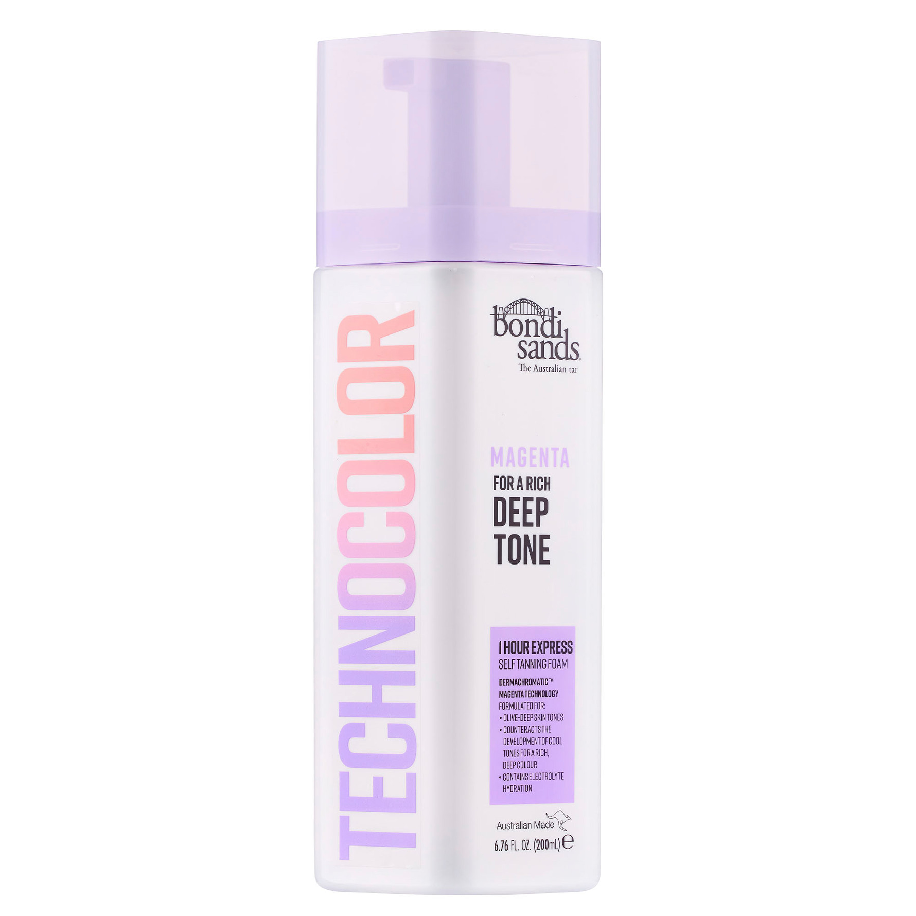 Bondi Sands Technocolor 1 Hour Express Self Tanning Foam Magenta Magenta