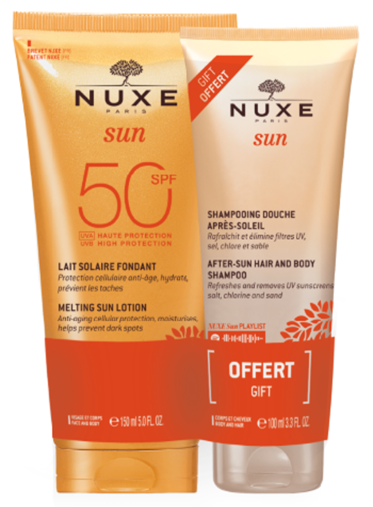 Køb Sun Lotion SPF50 + After-sun Hair & Body Shampoo -