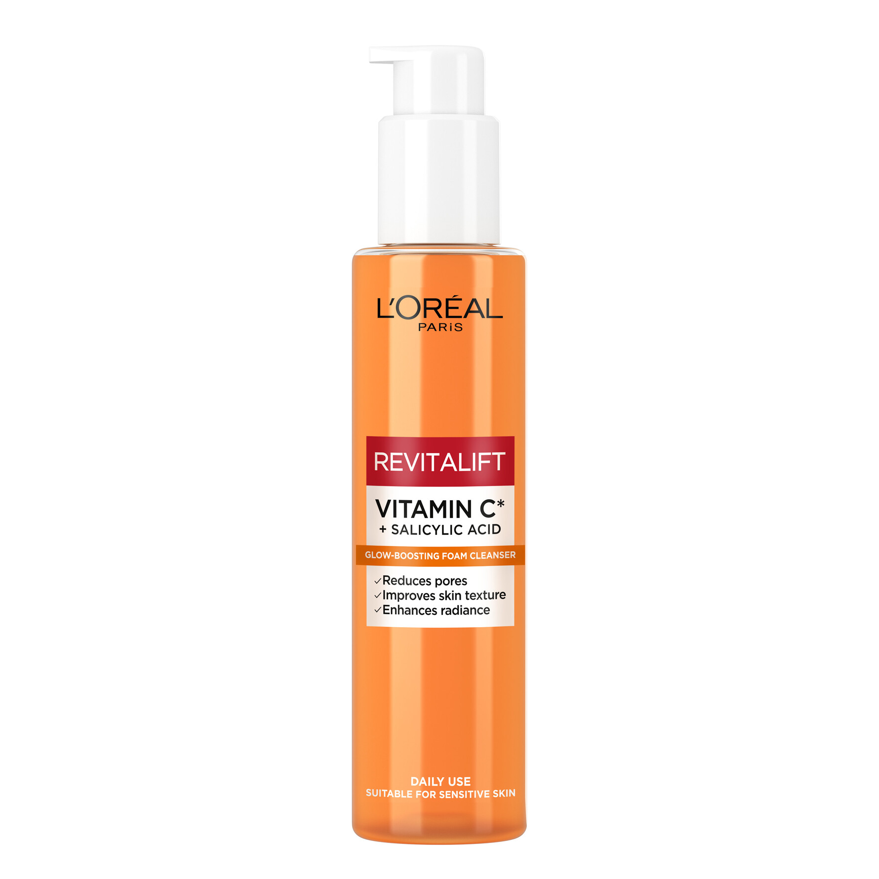 L'Oréal Paris Revitalift Vitamin C + Salicylic Acid Glow-Boosting Foam Cleanser 150 ml 150 ml