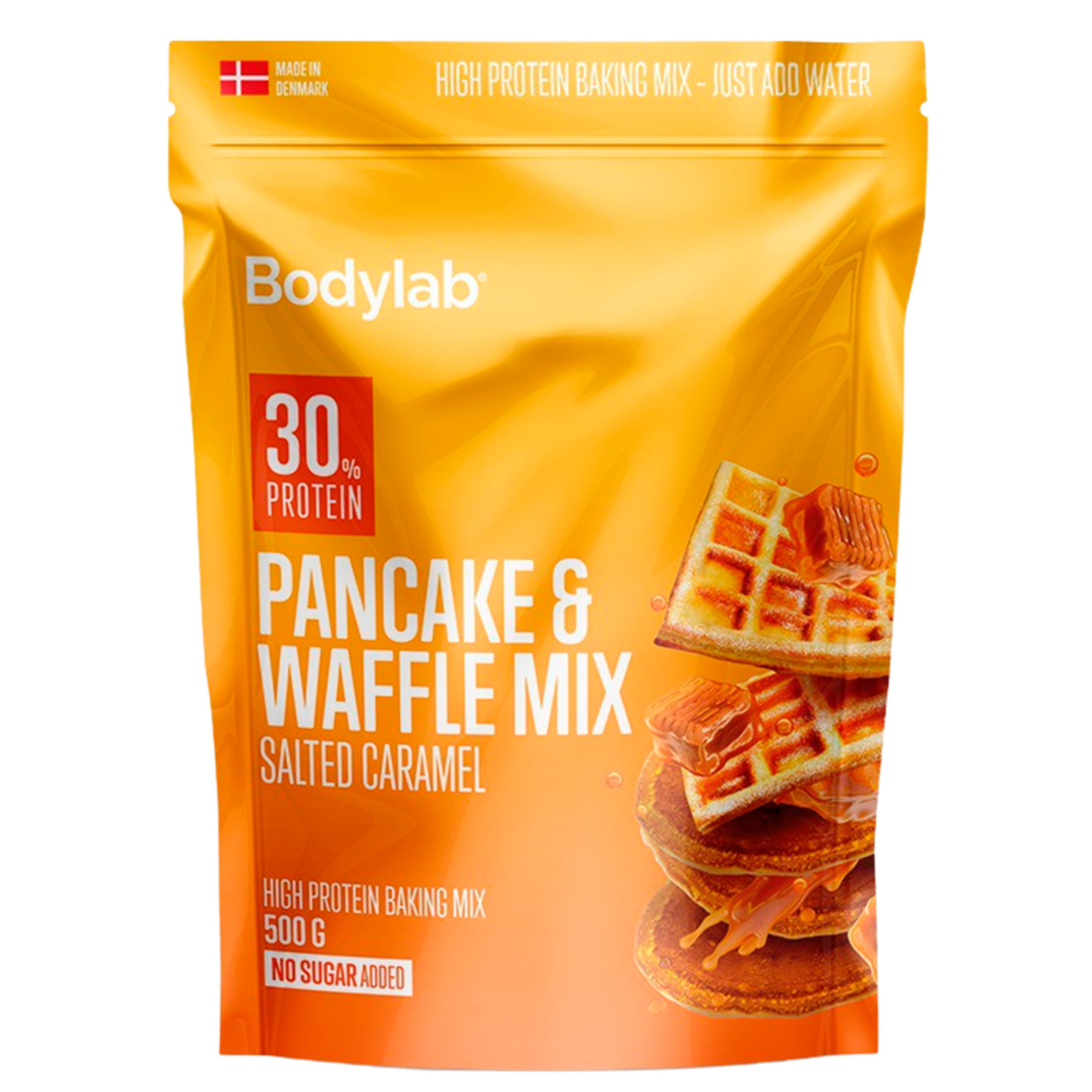 Køb Protein Pancake & Waffle Mix Salted Caramel 500 g fra Bodylab Matas