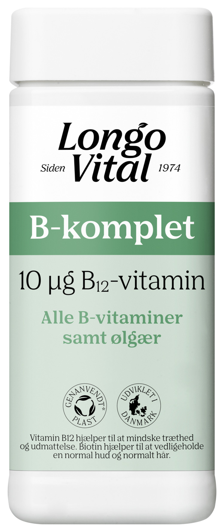 Køb B-Vitamin - B-komplet, Alle B-vitaminer + Ølgær 180 Stk Fra Longo ...