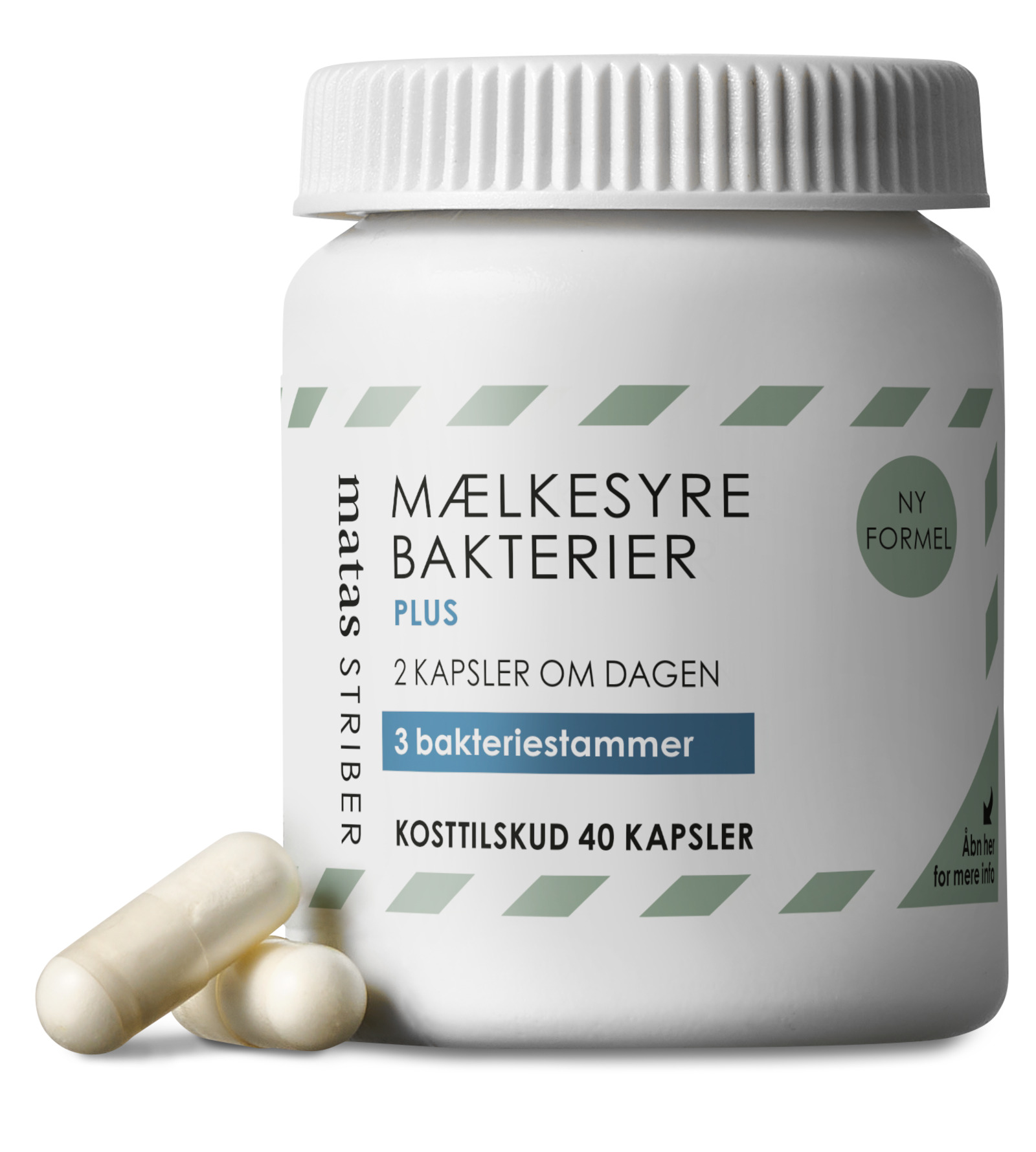 Køb Matas Mælkesyrebakterier Plus 40 kaps. fra Matas Striber - Matas