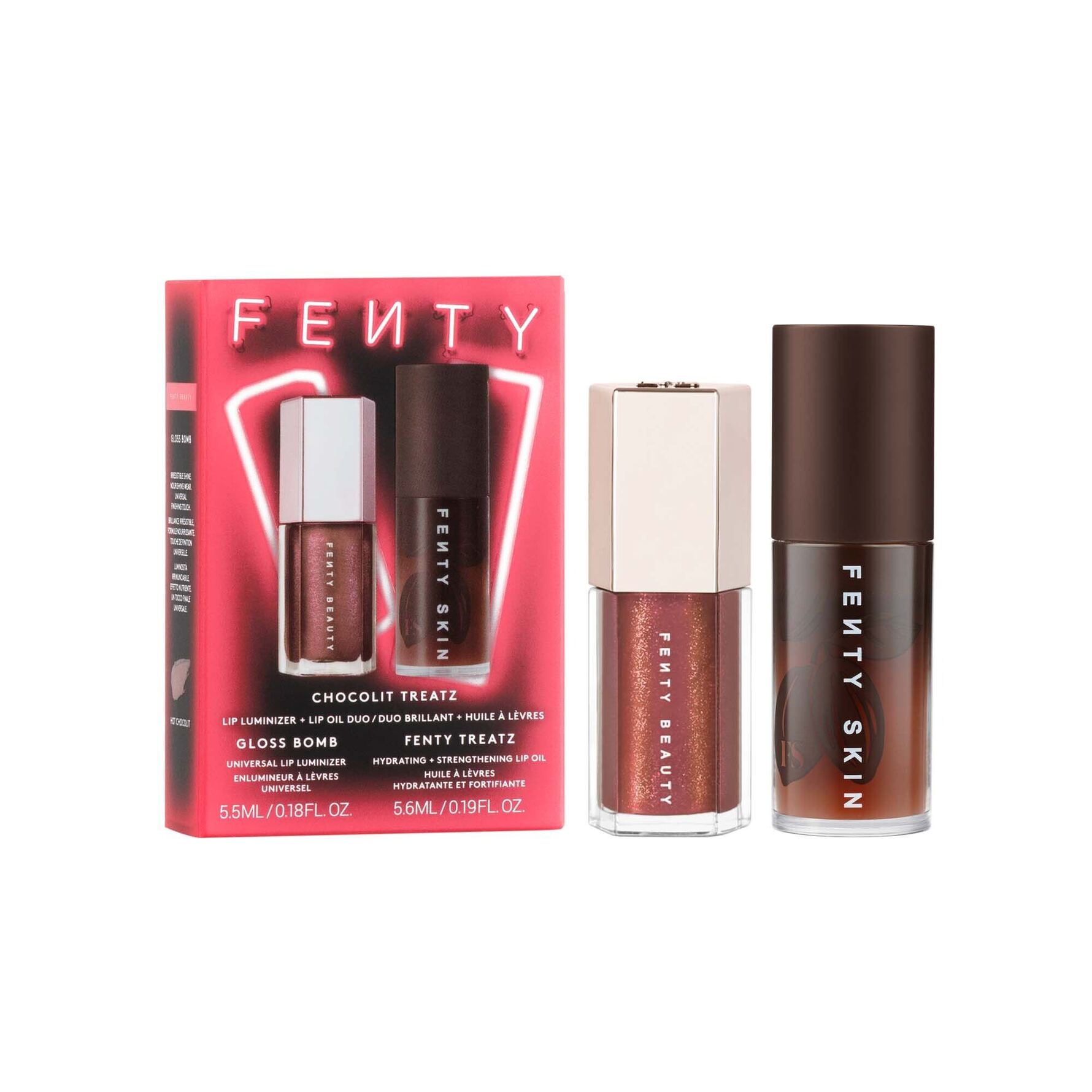 Fenty Beauty Fenty Beauty Chocolit Treatz - Lip Luminzer + Lip Oil Duo