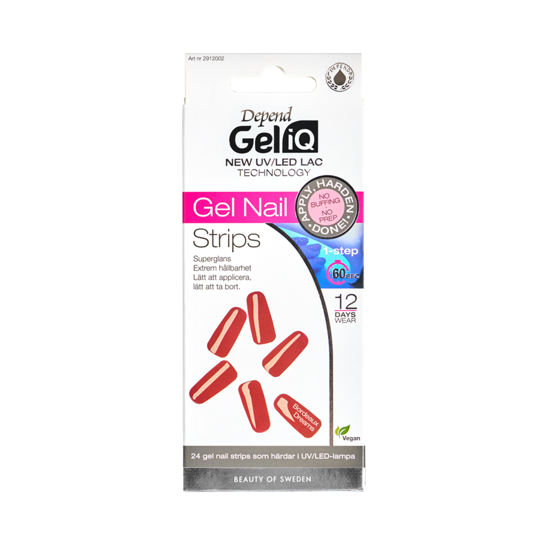 Depend Gel iQ Gel Nail Strips Semi Cured 002 Bordeaux Dreams