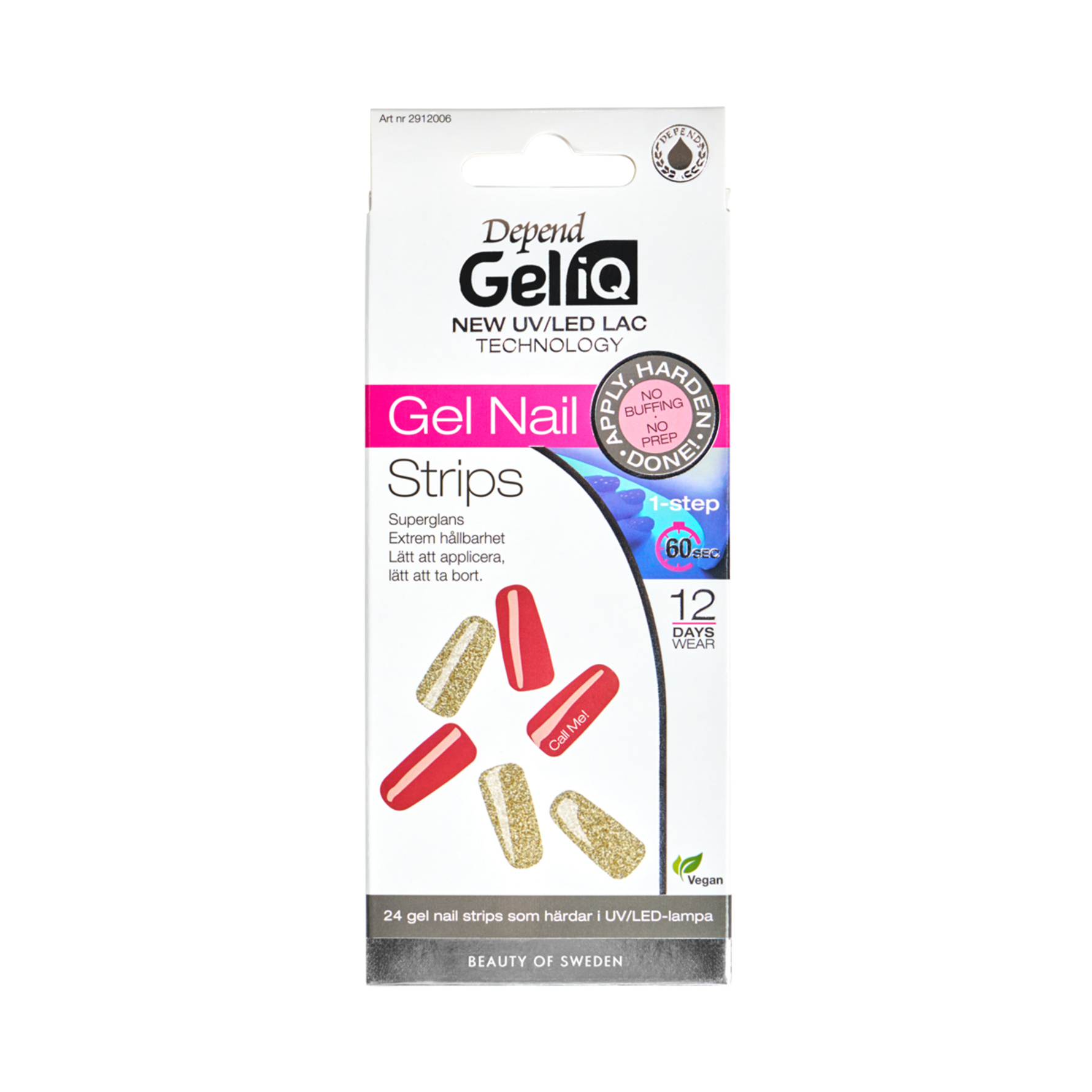 Depend Depend Gel iQ Gel Nail Strips Semi Cured 006 Call Me! 006 Call Me!