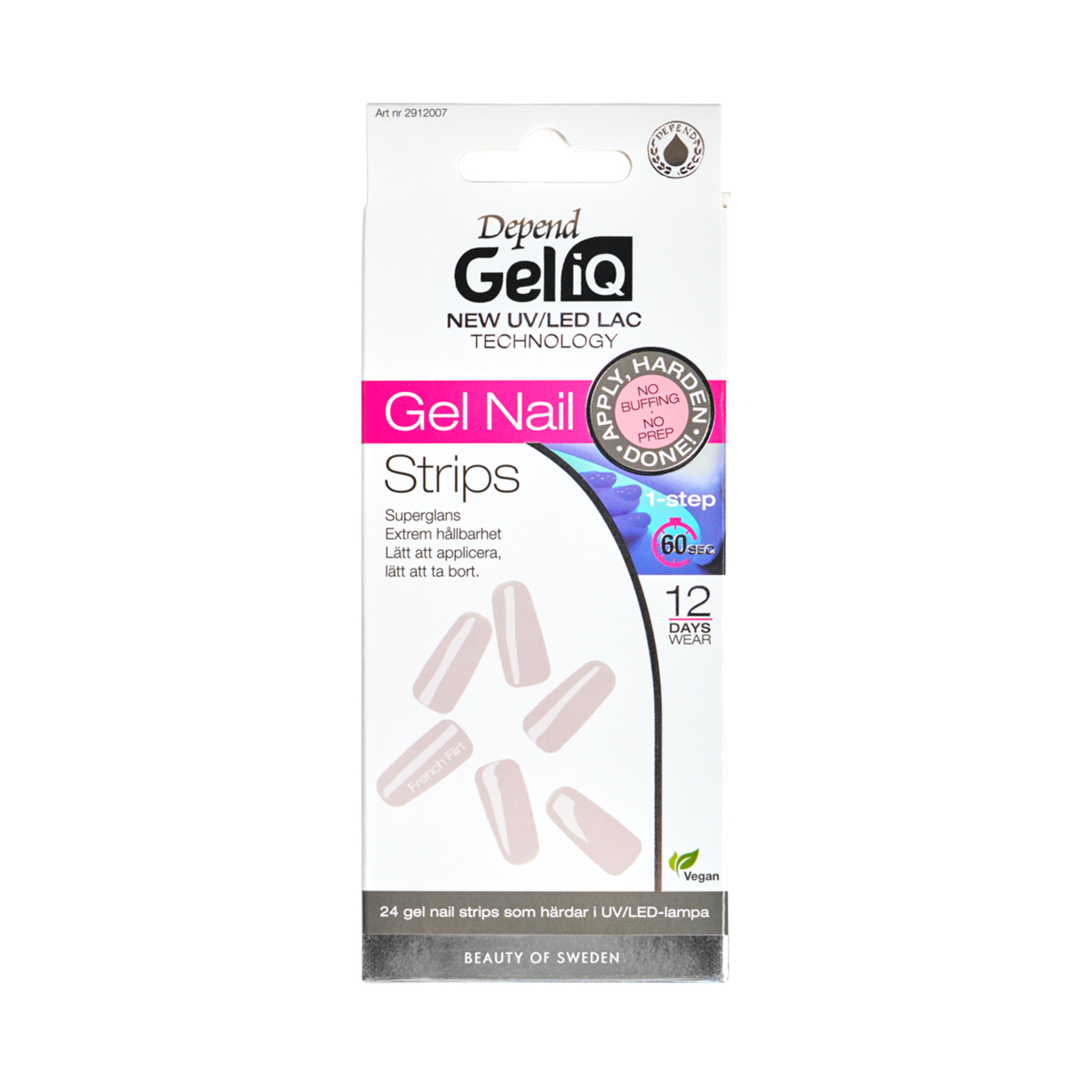 Depend Depend Gel iQ Gel Nail Strips Semi Cured 007 French Flirt 007 French Flirt