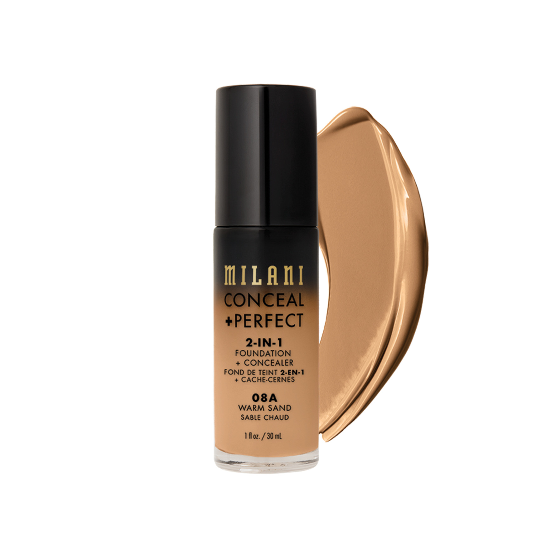 Milani CONCEAL & PERFECT LIQUID FOUNDATION 08A Warm Sand 08A Warm