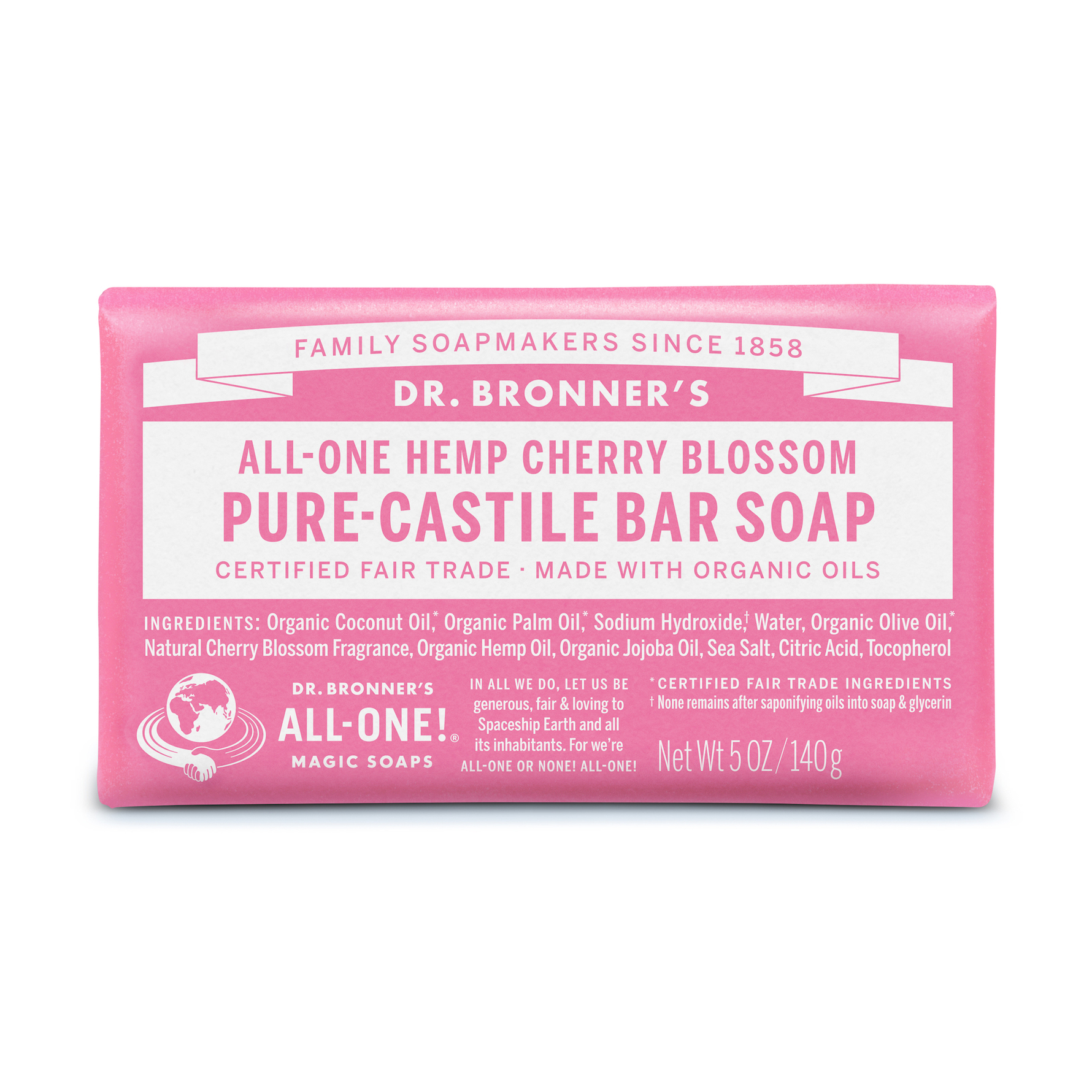 Dr. Bronner's Bar Soap Hemp Cherry Blossom Hemp Cherry Blossom