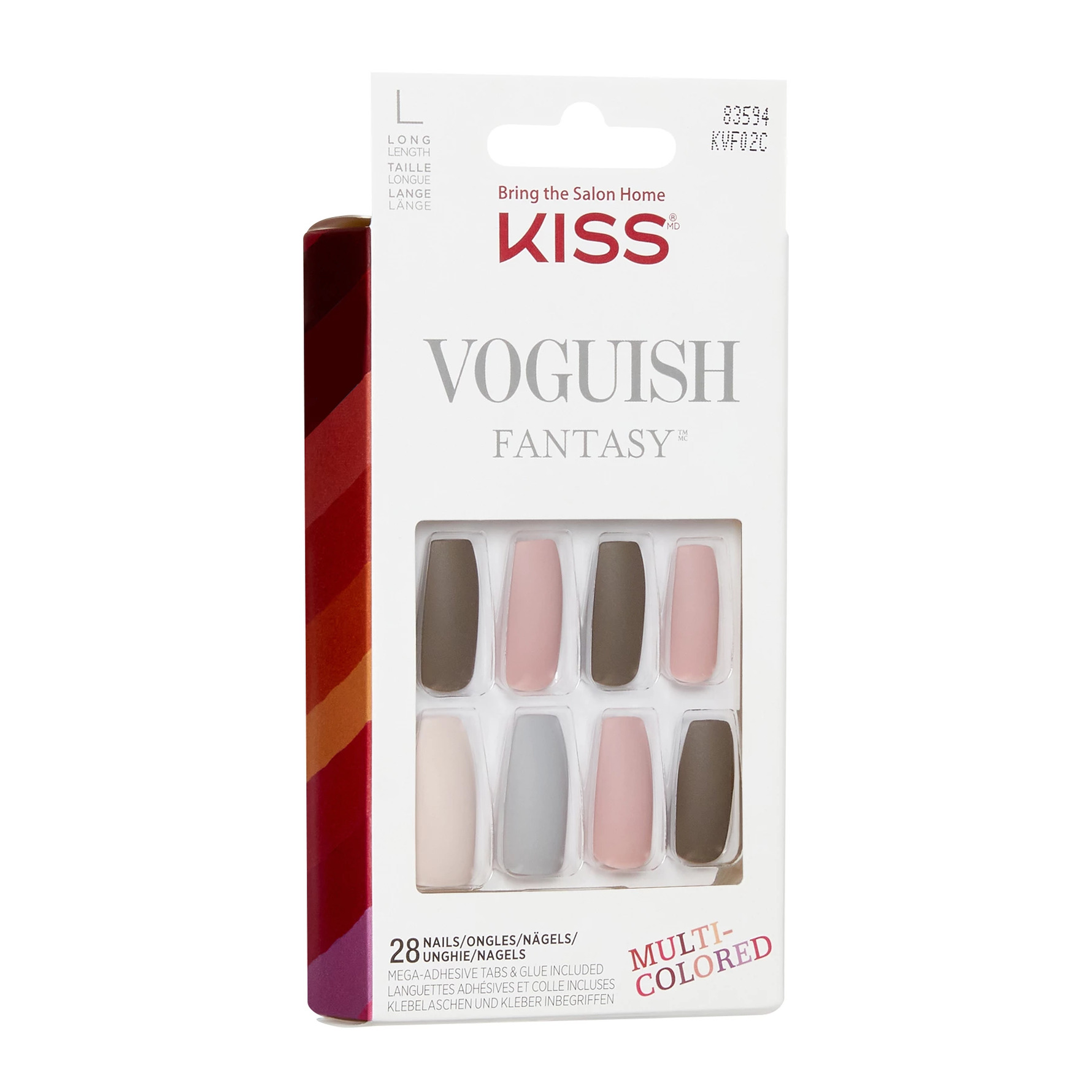 Kiss Vougish Fantasy Artificial Nail 83593 Multicolor 83593 Multicolor