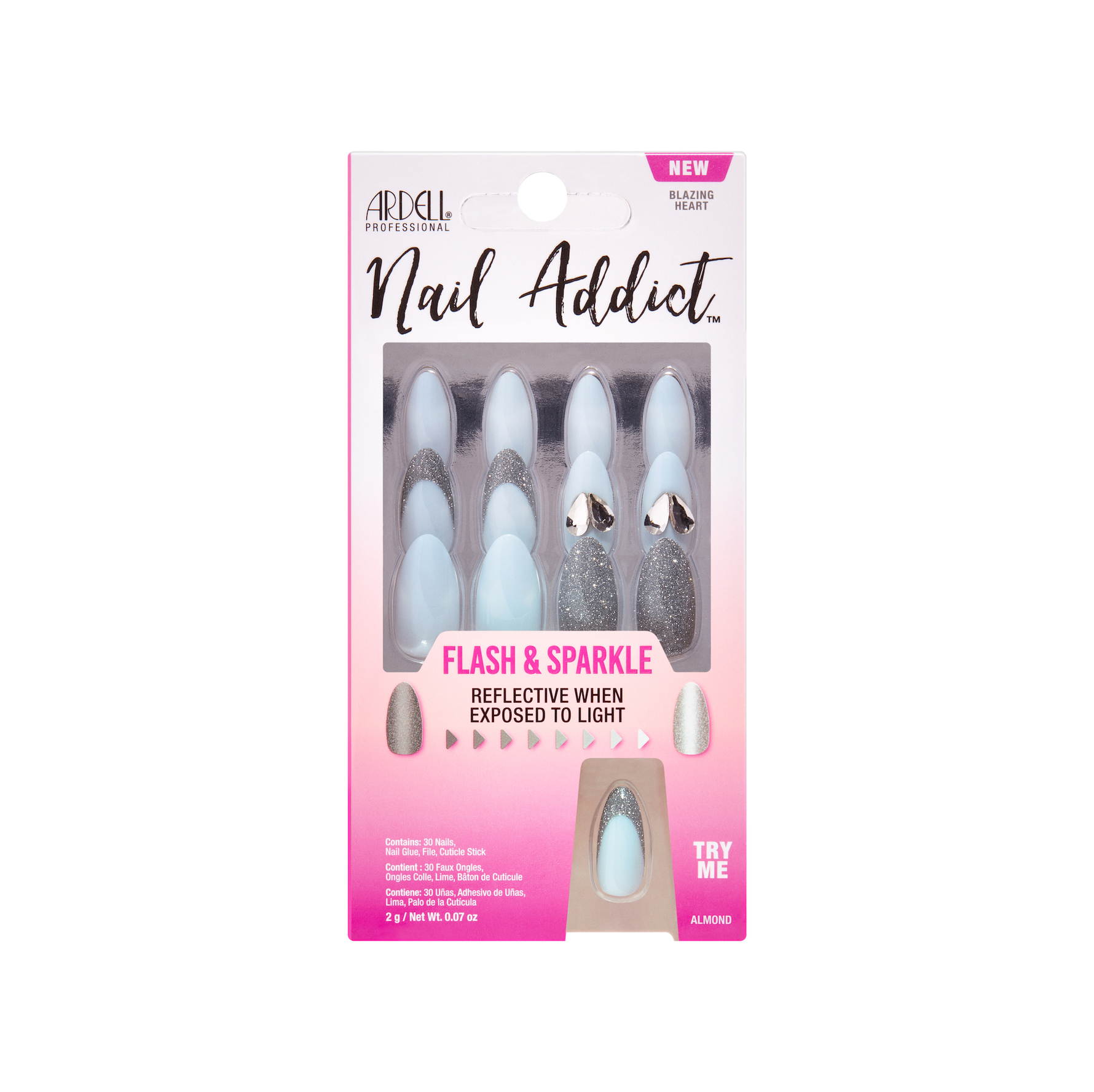 Ardell Nail Addict Flash & Sparkle Blazing Heart