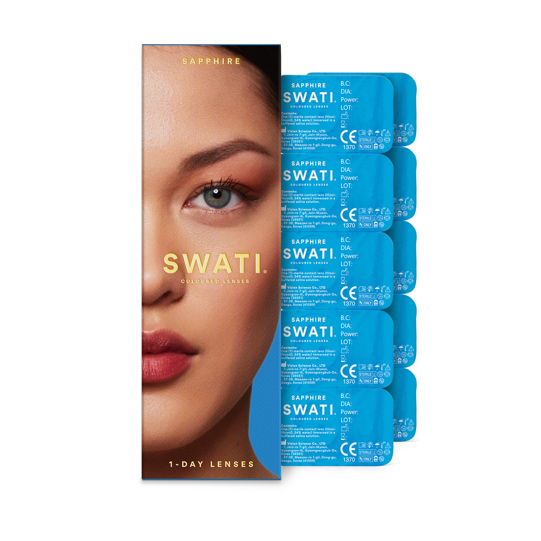SWATI Cosmetics Coloured Lenses Sapphire 1-Day Lenses 1-Day Lenses