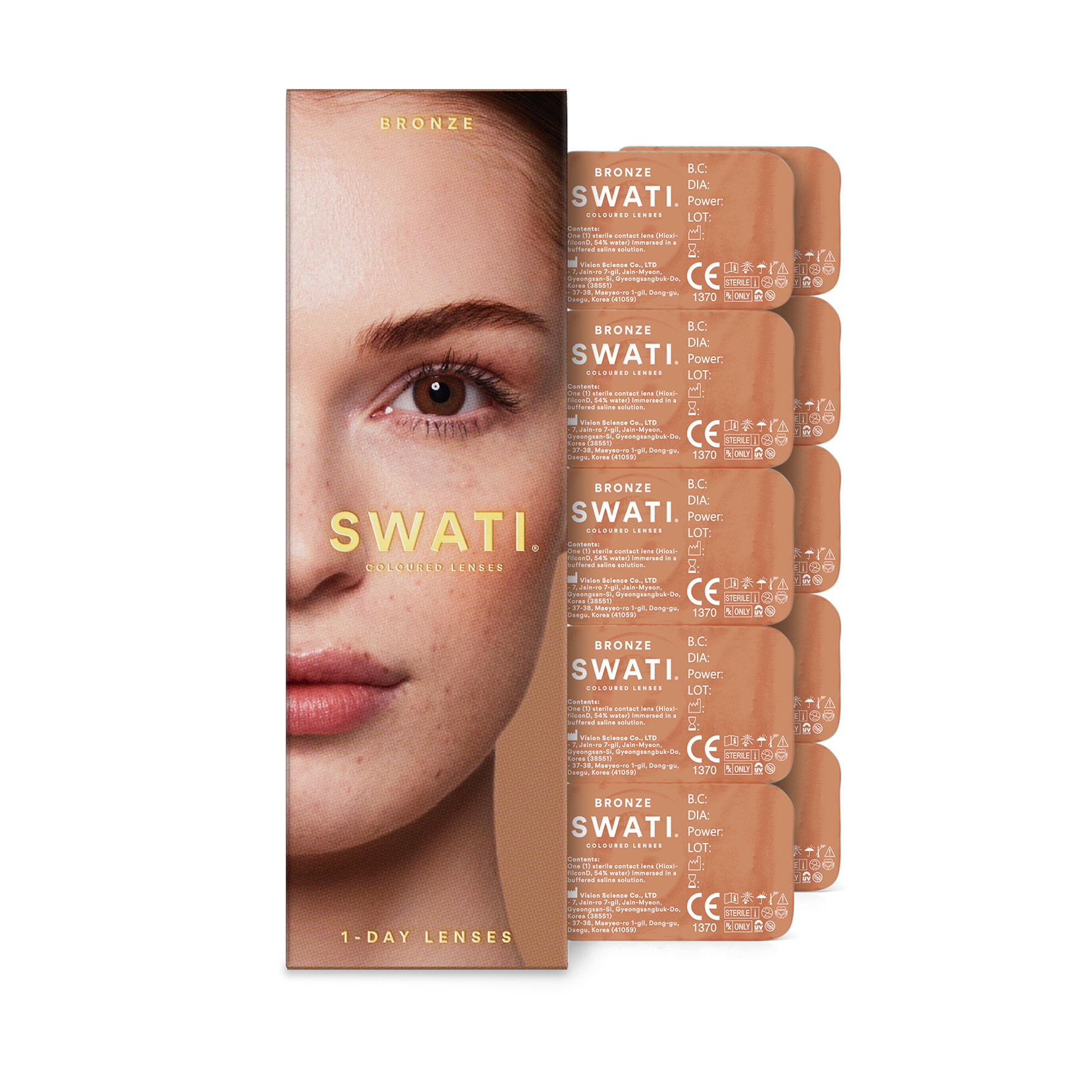 SWATI Cosmetics Coloured Lenses Bronze 1-Day Lenses 1-Day Lenses