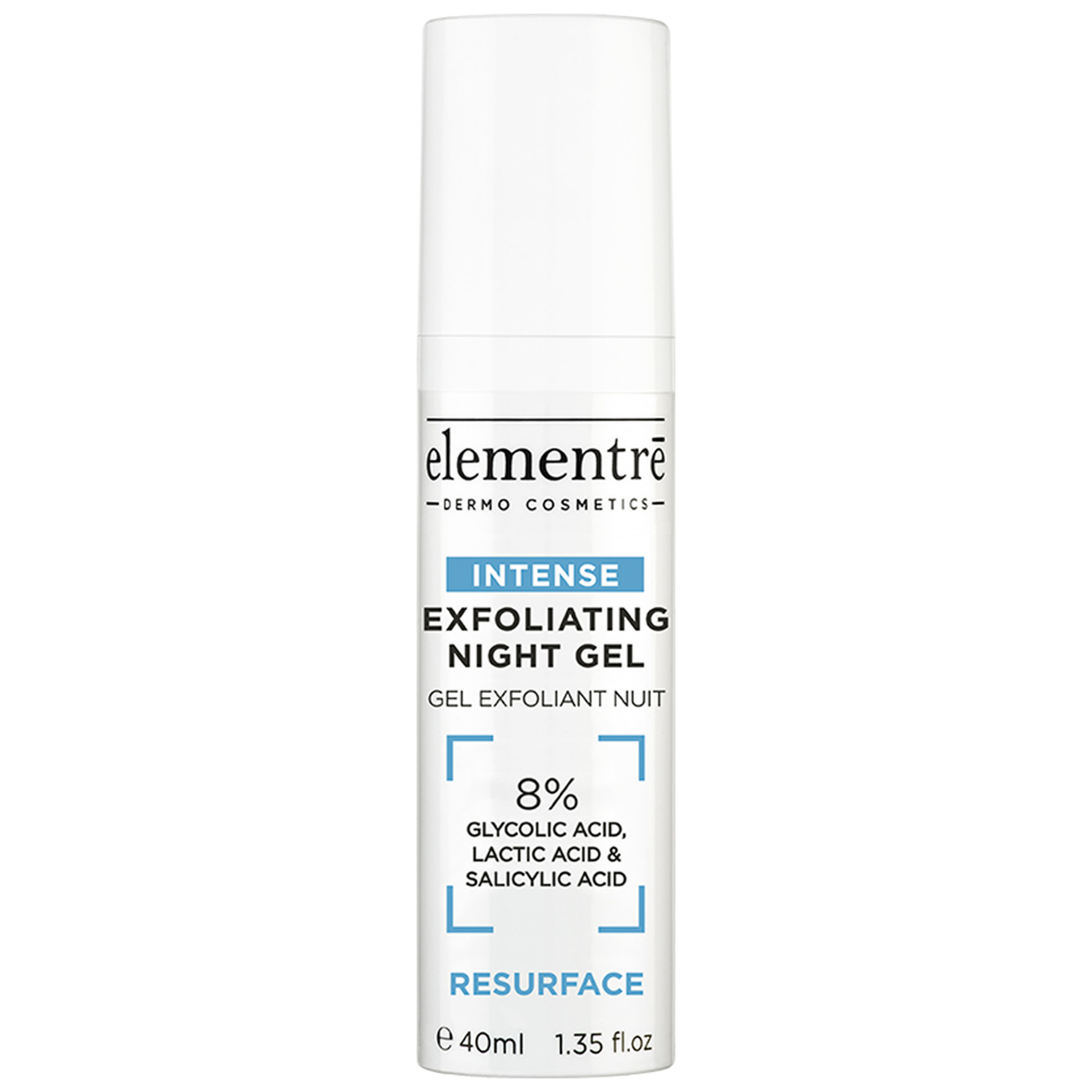 elementre elementrē Exfoliating Night Gel - 8% Glycolic, Lactic, Salicylic Acids 40 ml 40 ml