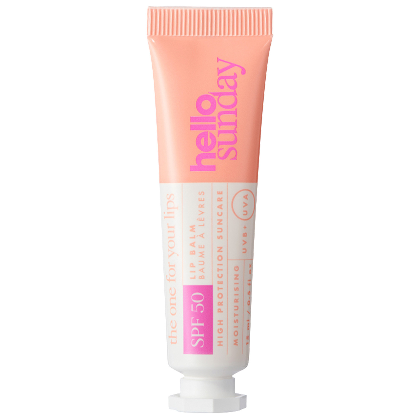Hello Sunday The One For Your Lips - Clear Lip Balm Fragrance Free SPF50 15