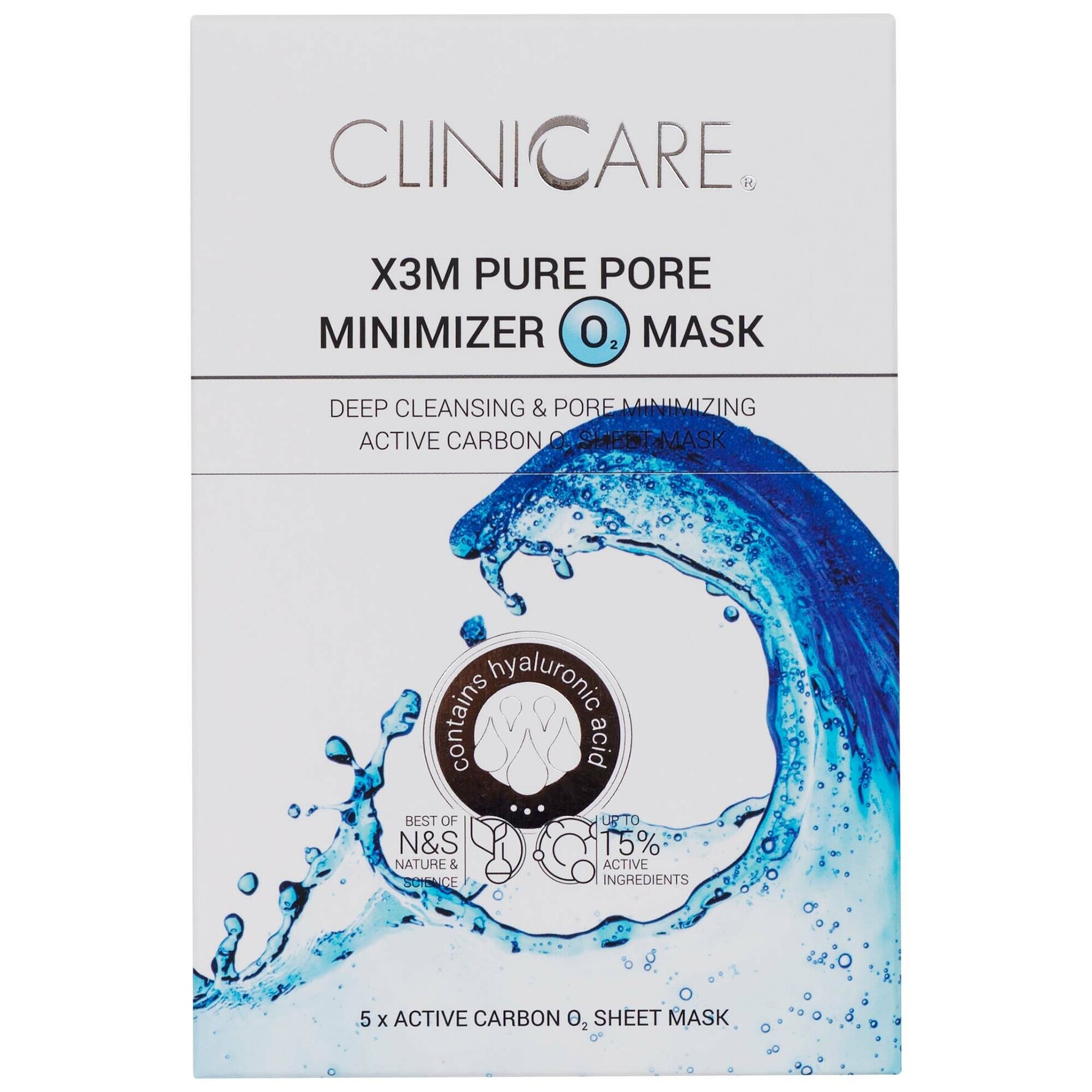 CLINICCARE X3M PURE PORE Minimizer Mask 5-pack 5 pcs 5 pcs