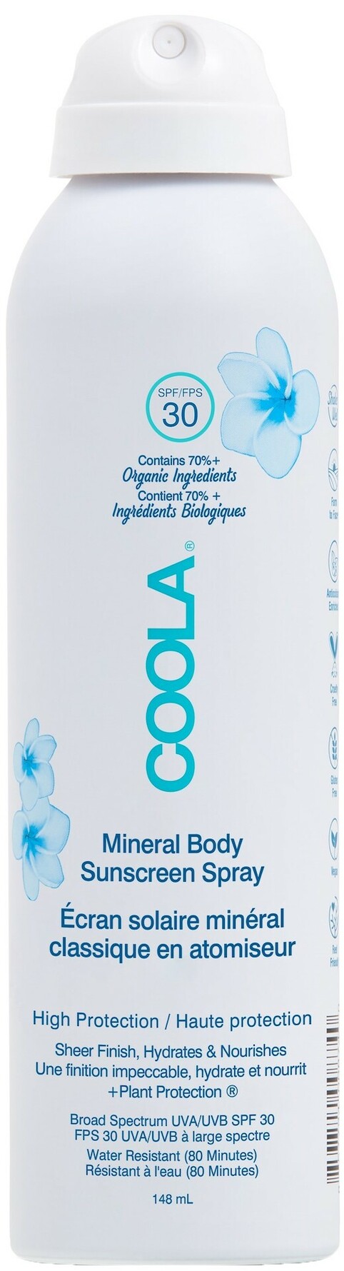 Coola Mineral Body Spray Fragrance Free SPF30 148 ml 148 ml