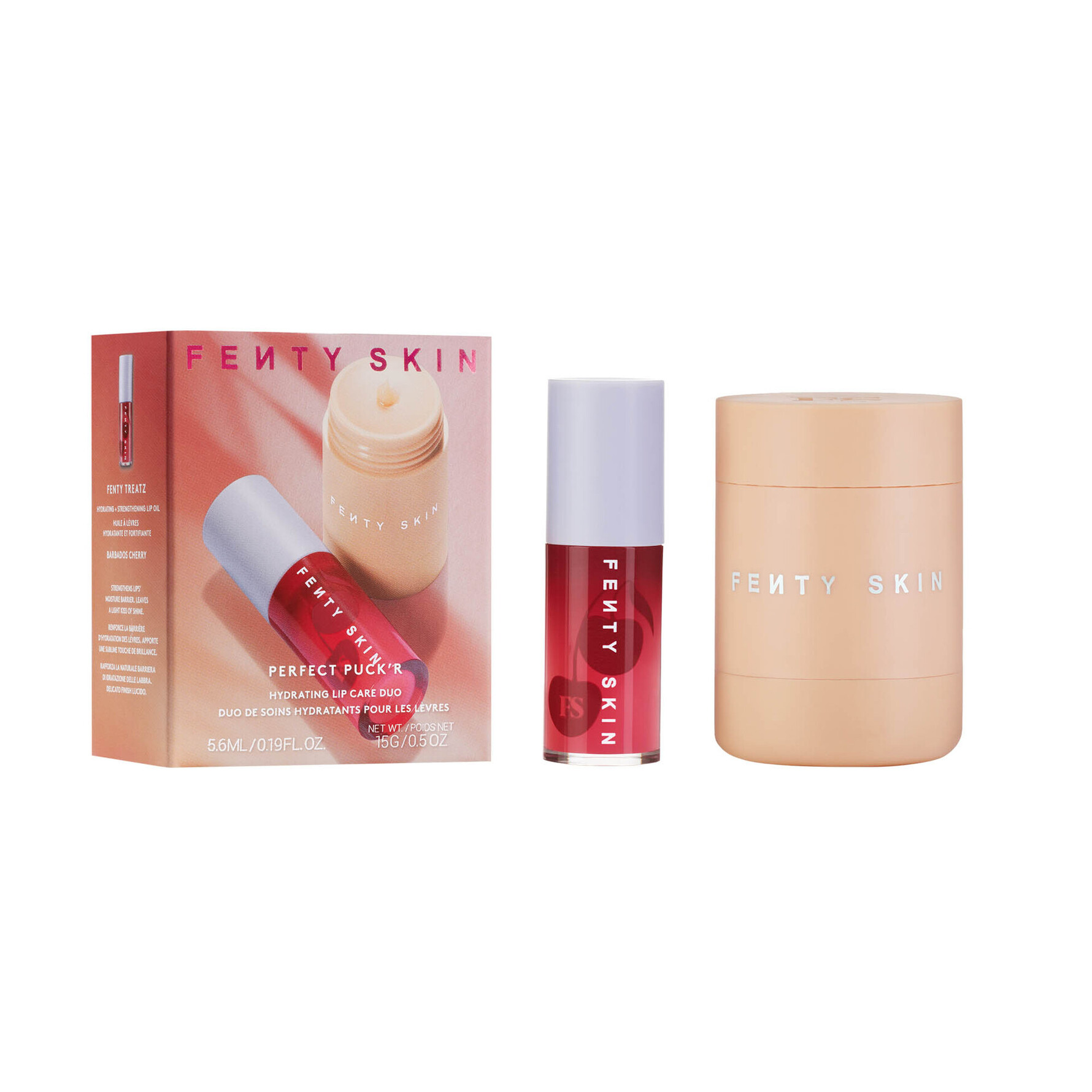 Fenty Beauty Cherry Lip Oil & Plush Pudding Lip Mask - Limited Edition