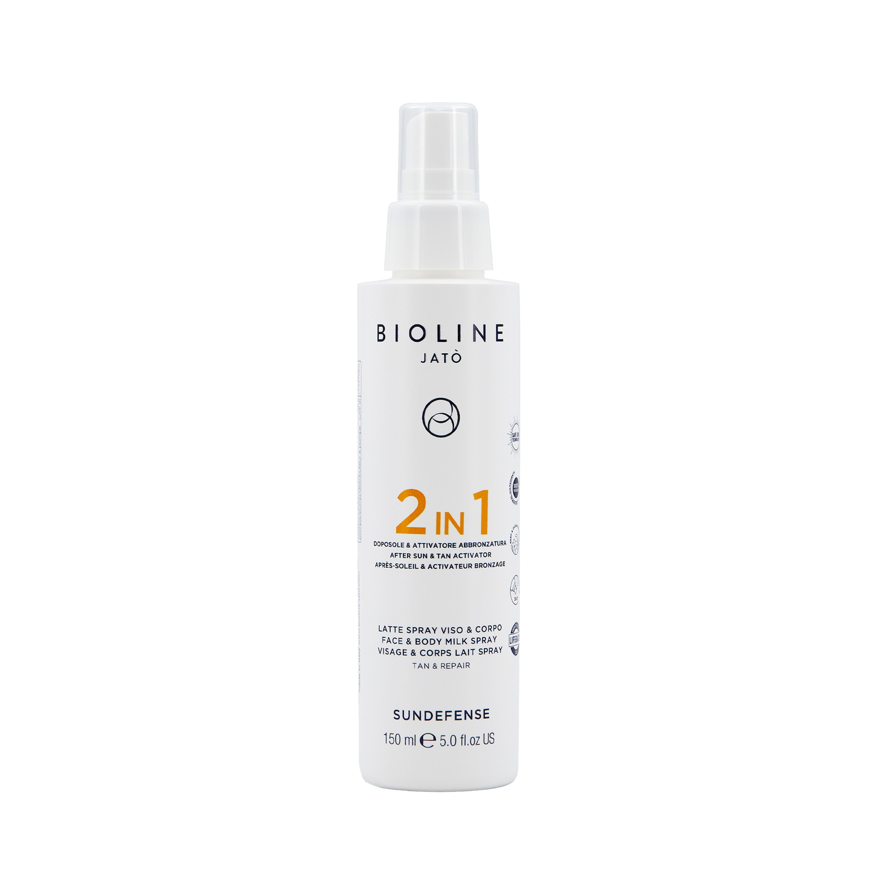 Bioline Jatò Bioline Jatò 2 IN 1 After Sun & Tan Activator Face & Body Milk Spray Tan & Repair 150 ml 150 ml