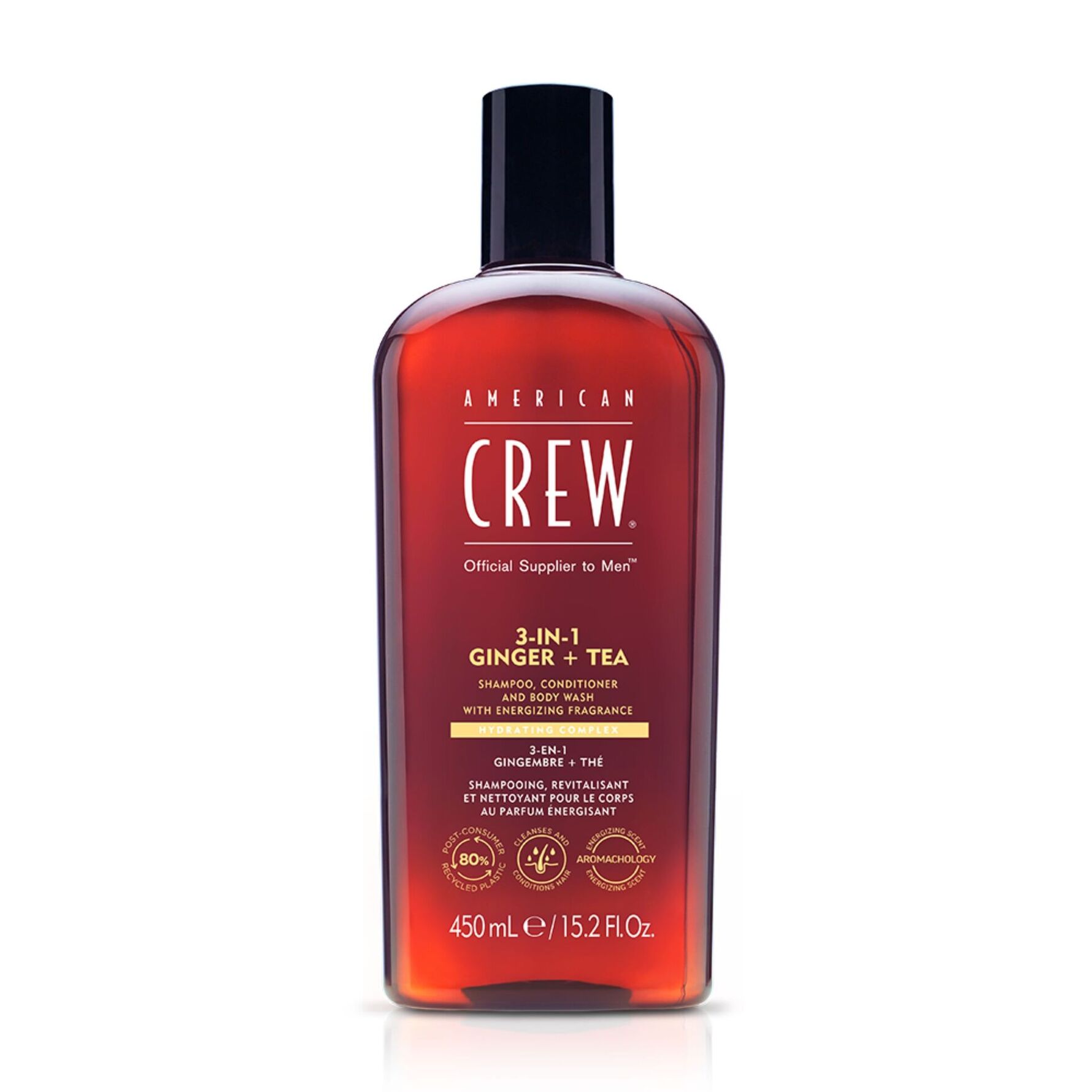 American Crew American Crew Hair & Body 3-in-1 Ginger + Tea Shower Gel 450 ml 450 ml