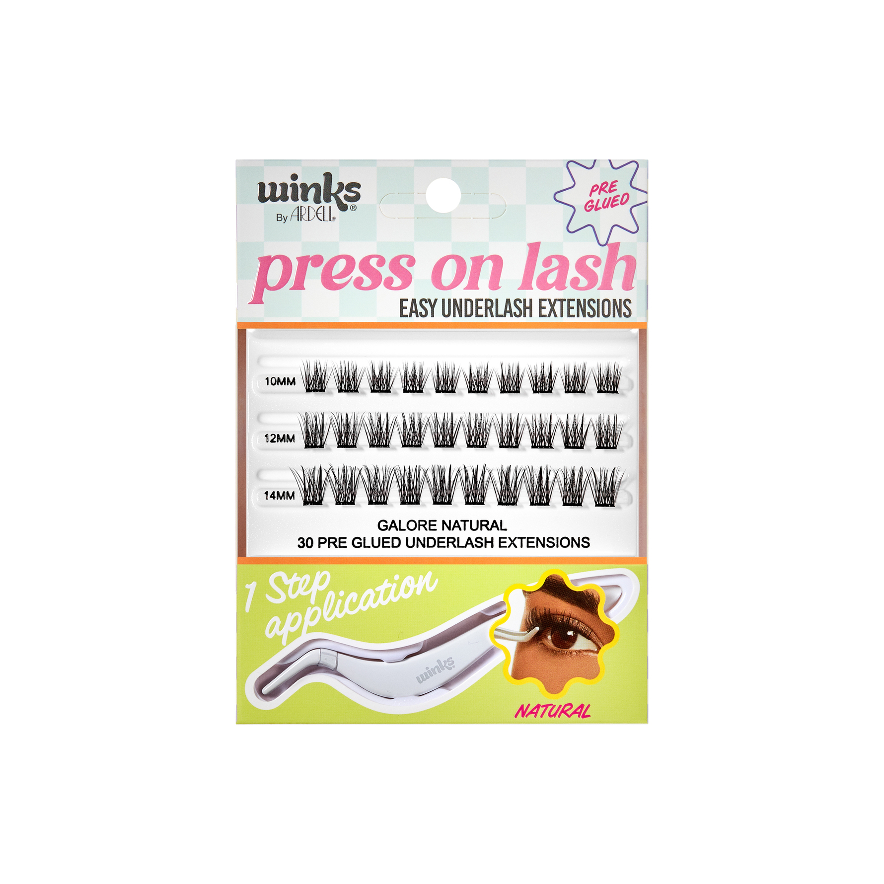Ardell Ardell Winks Pre-Glued Press On Underlash Extensions Galore Natural Galore Natural
