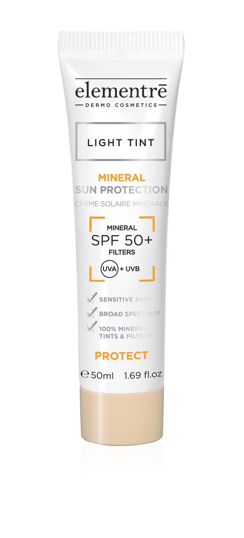 elementrē Mineral Sun Protection SPF50+ 50 ml Light Light