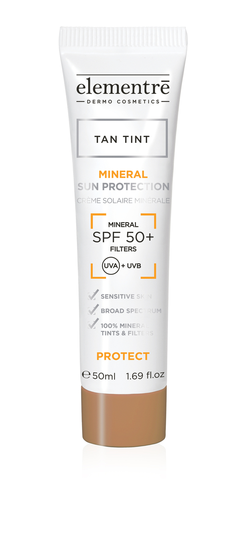 elementre elementrē Mineral Sun Protection SPF50+ 50 ml Tan Tan
