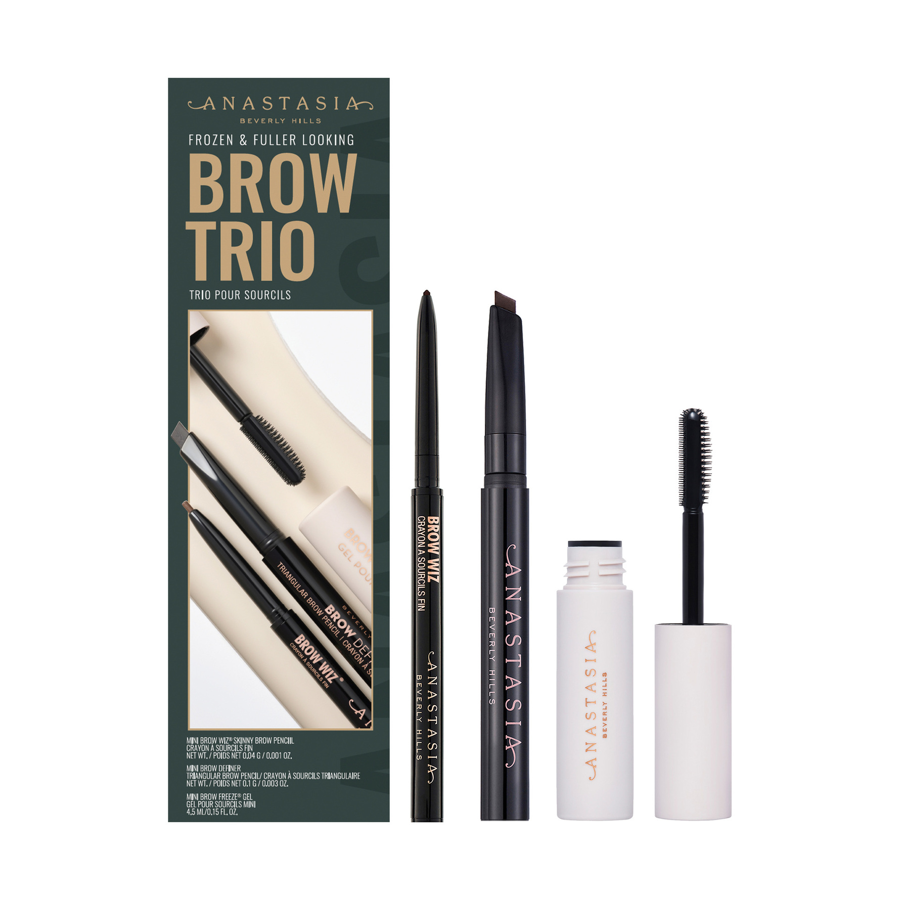 Anastasia Beverly Hills Frozen & Fuller Looking Brow Trio Gift Box Medium Brown Medium