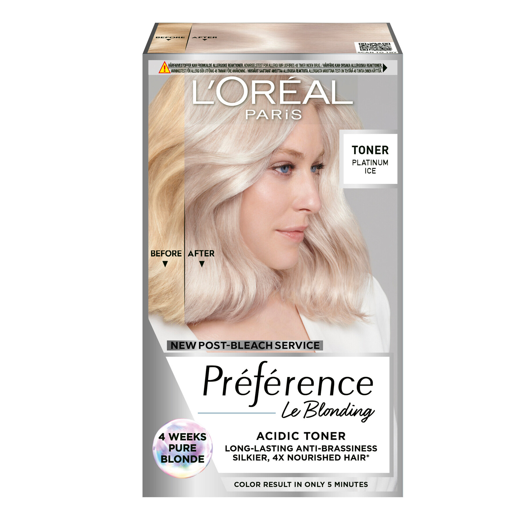 L'Oréal Paris Préférence Le Blonding Advanced Bleach 01 Acidic Toners Platinum Ice 01 Acidic Toners Platinum Ice