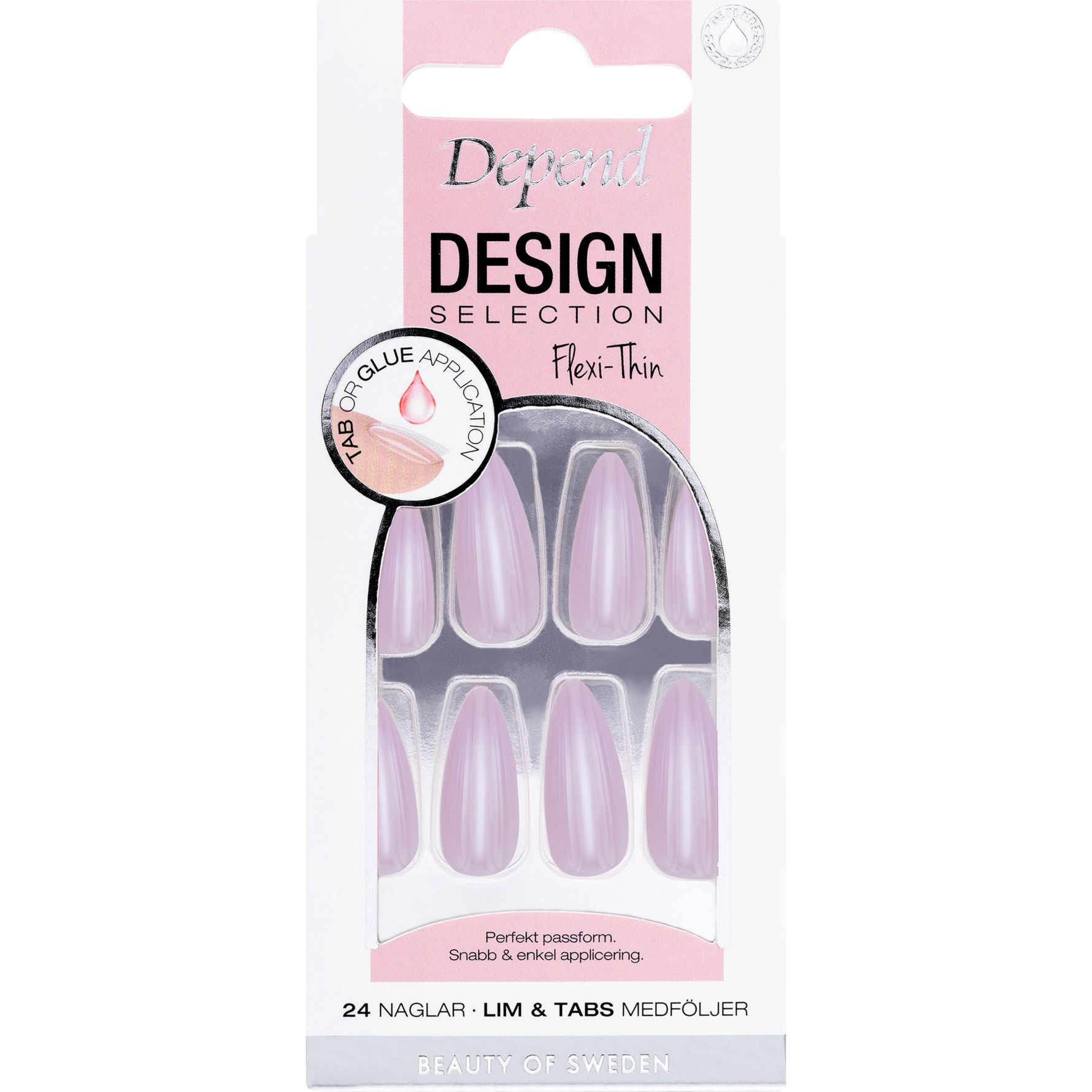 Depend Design Selection Almond Artificial Nail Cherry Blossom Cherry Blossom