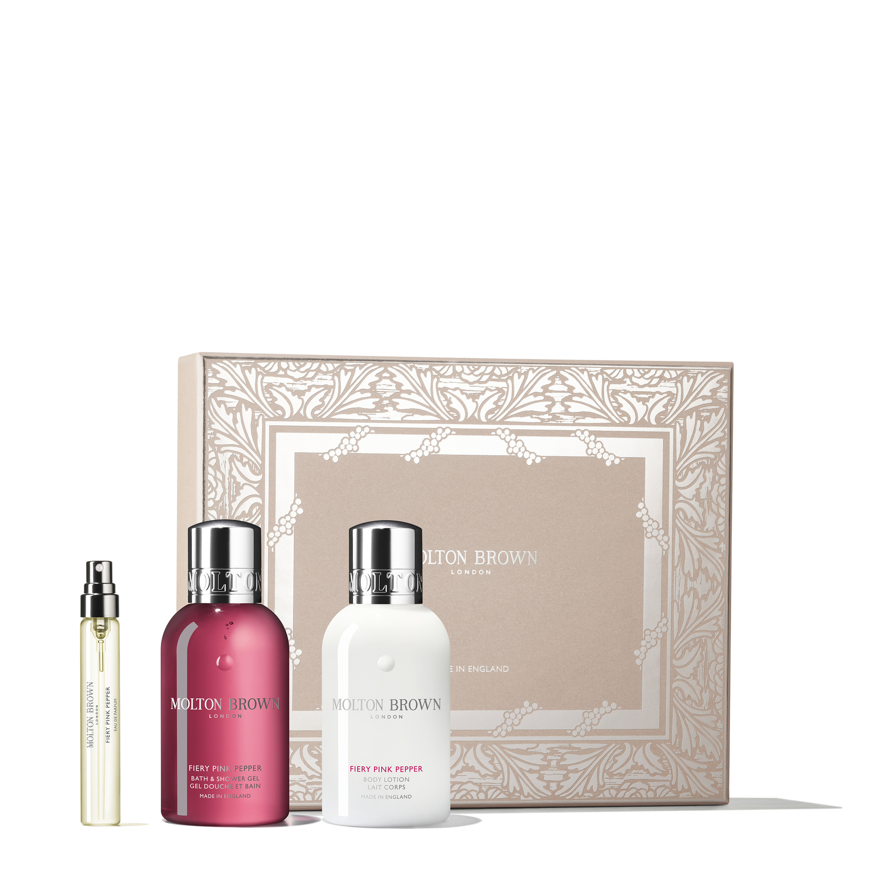 Molton Brown Fiery Pink Pepper Travel Lotion & Bath Gift Box